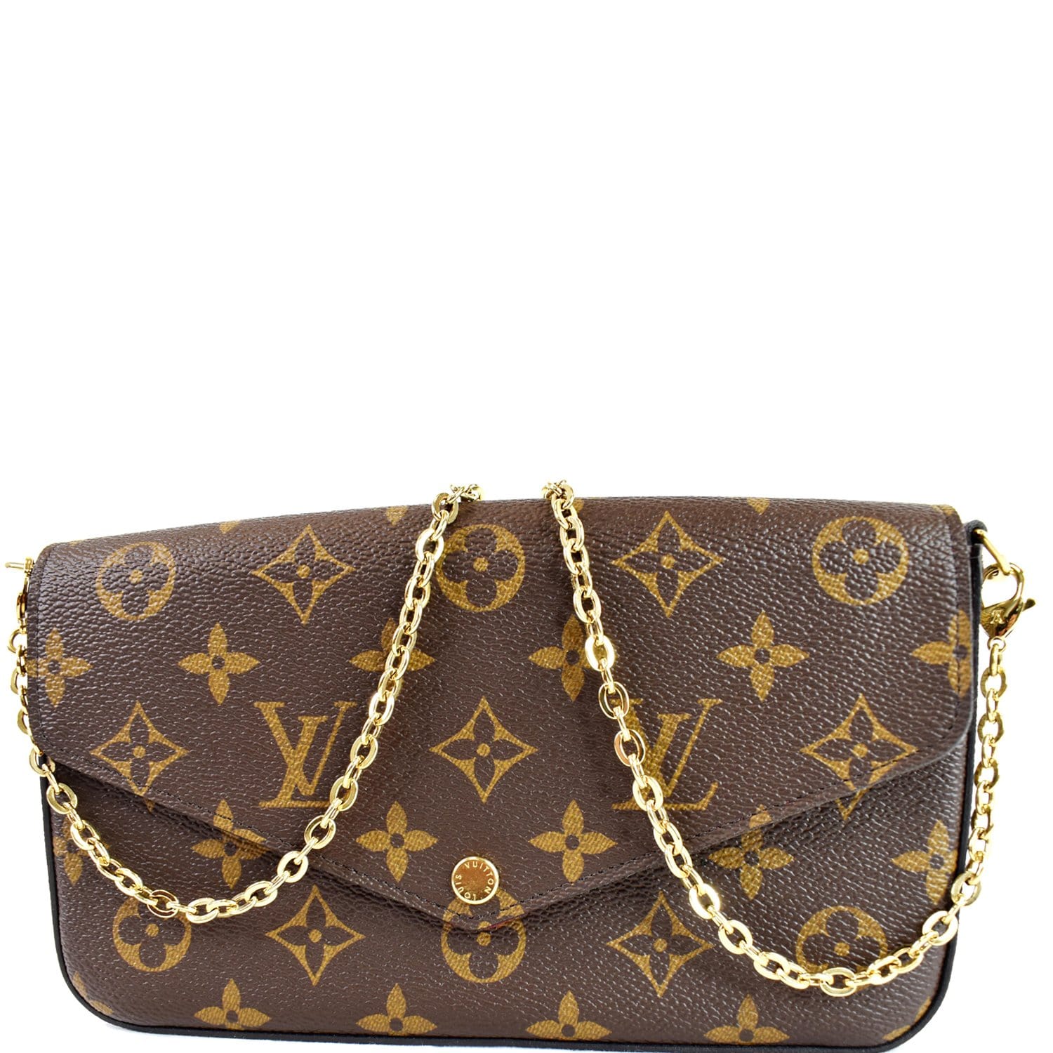 Louis Pochette Felicie Crossbody Bag Canvas Monogram Brown 3