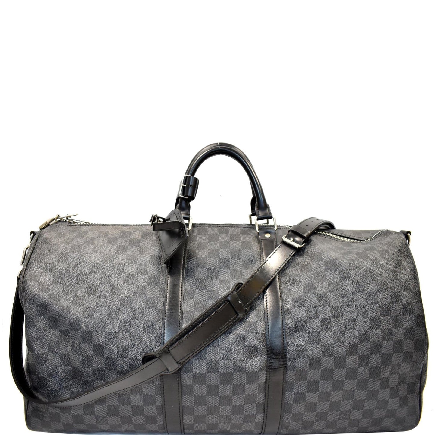 Louis Keepall Bandouliere Damier Graphite Travel Bag Black