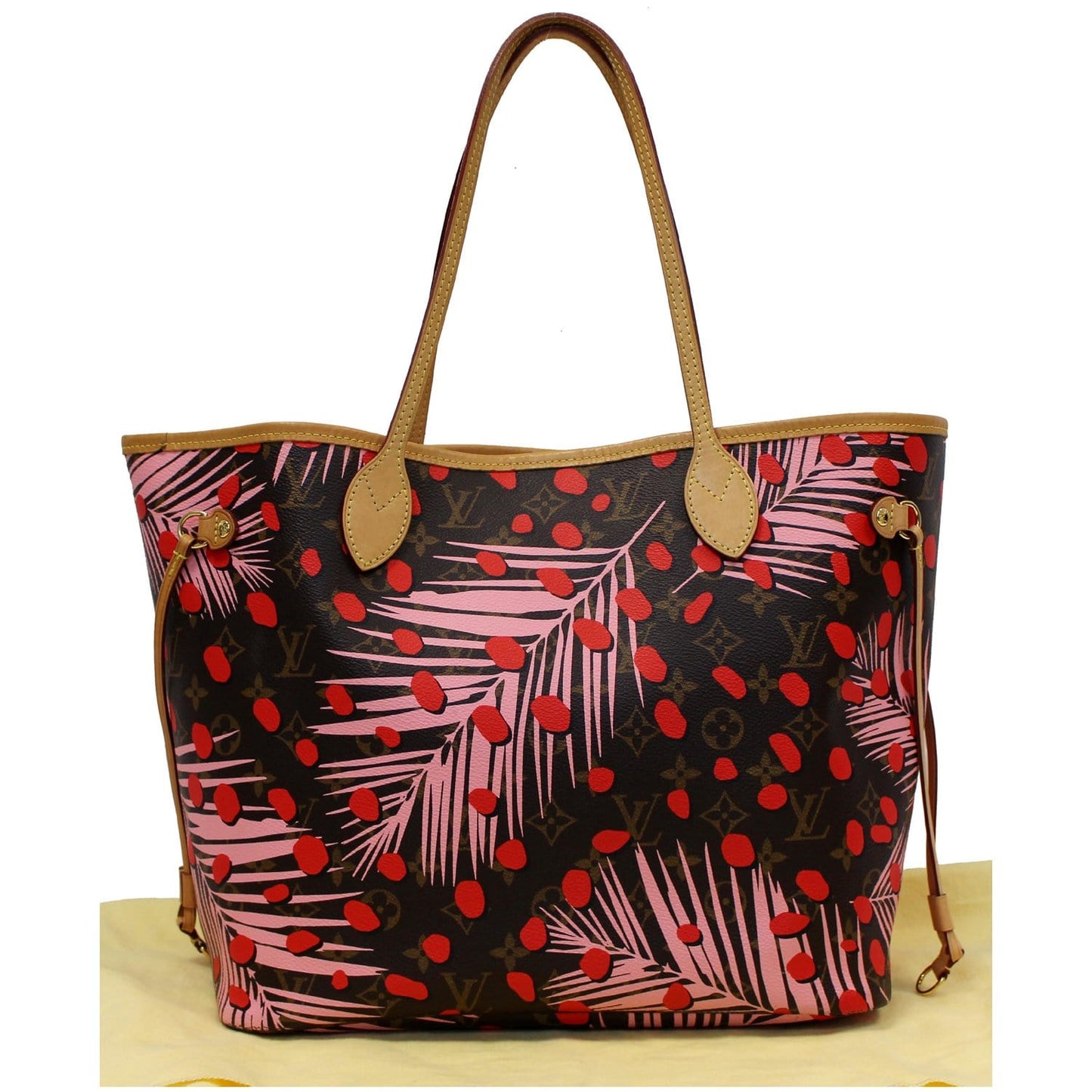 Louis Neverfull Mm Jungle Dot Shoulder Bag Monogram Brown