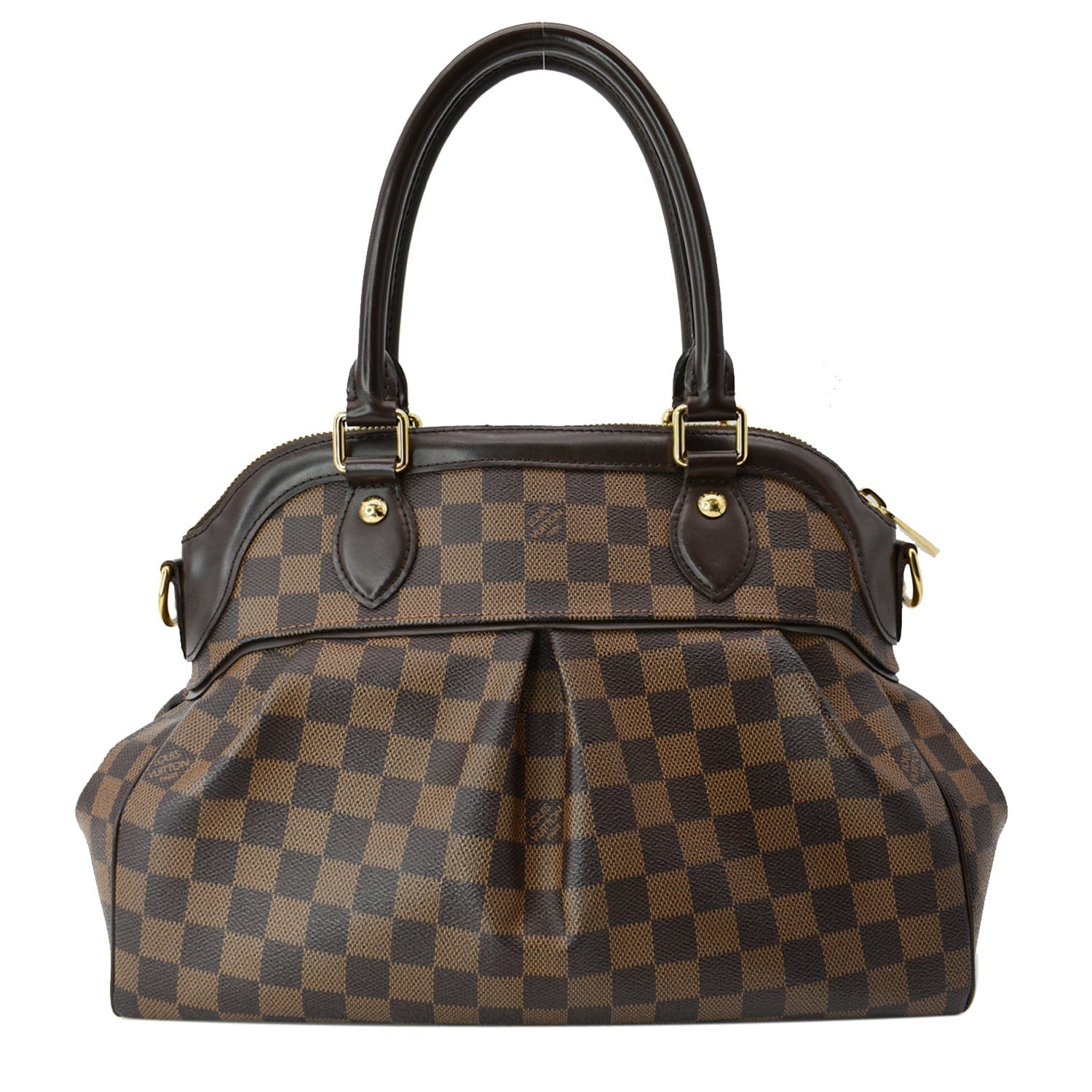 Louis Trevi Pm Damier Ebene Satchel Bag Brown Travel Bag