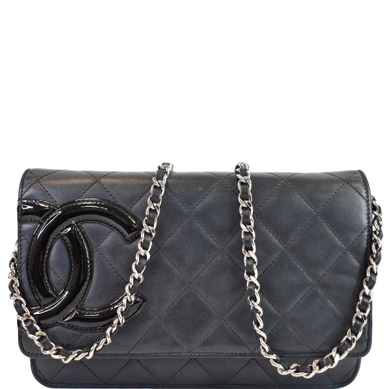 Chanel Cambon Ligne Woc Clutch Bag Leather Quilted Crossbody Bag
