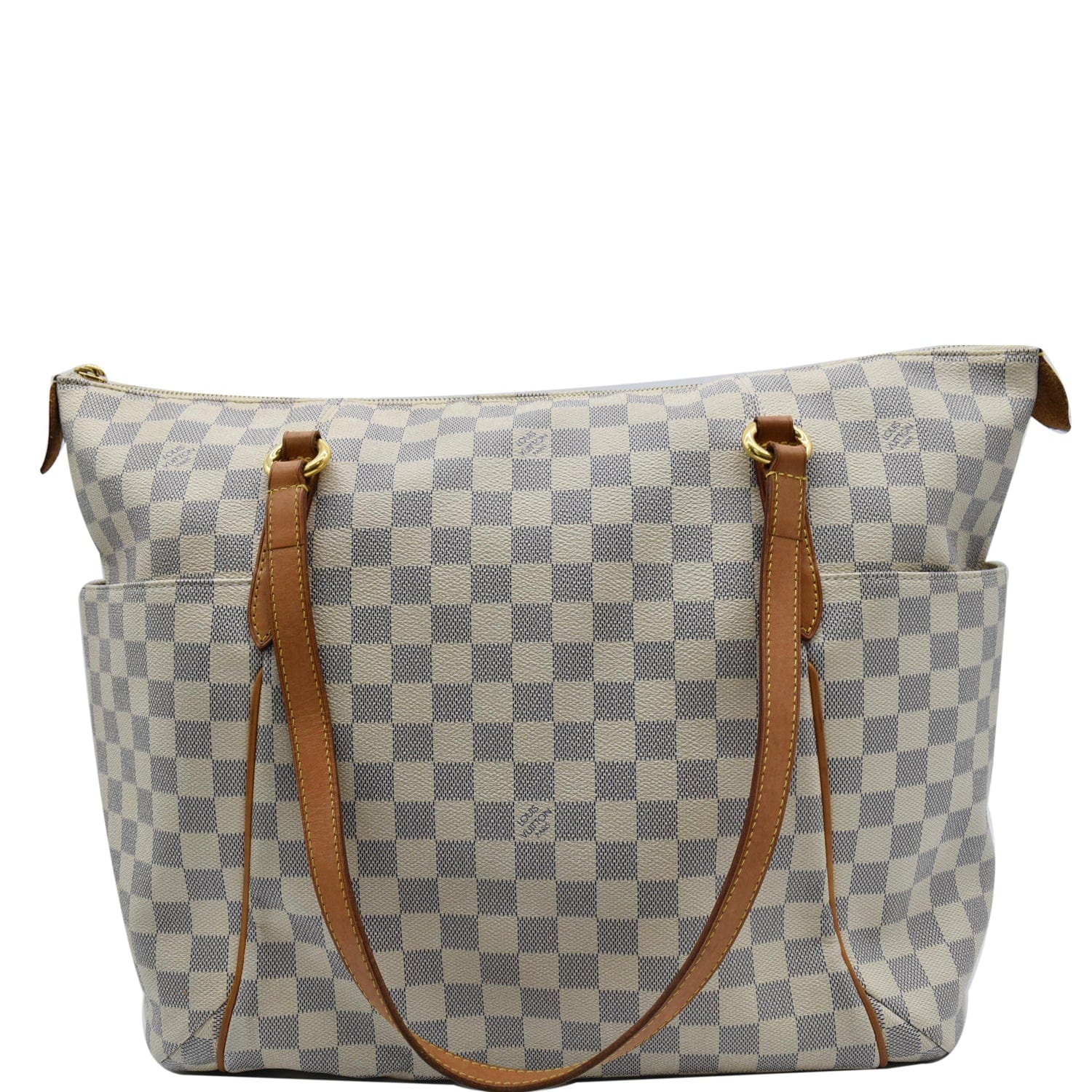 Louis Totally Gm Damier Azur Shoulder Bag White