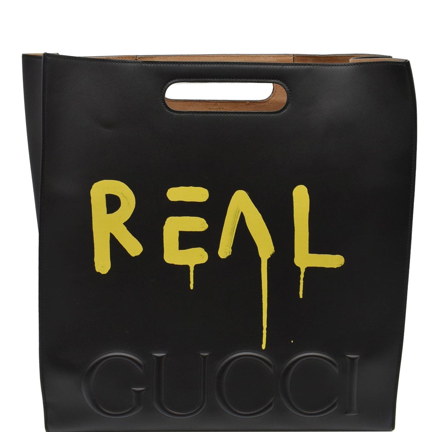 Gucci Ghost Xl Tote Bag Leather Black