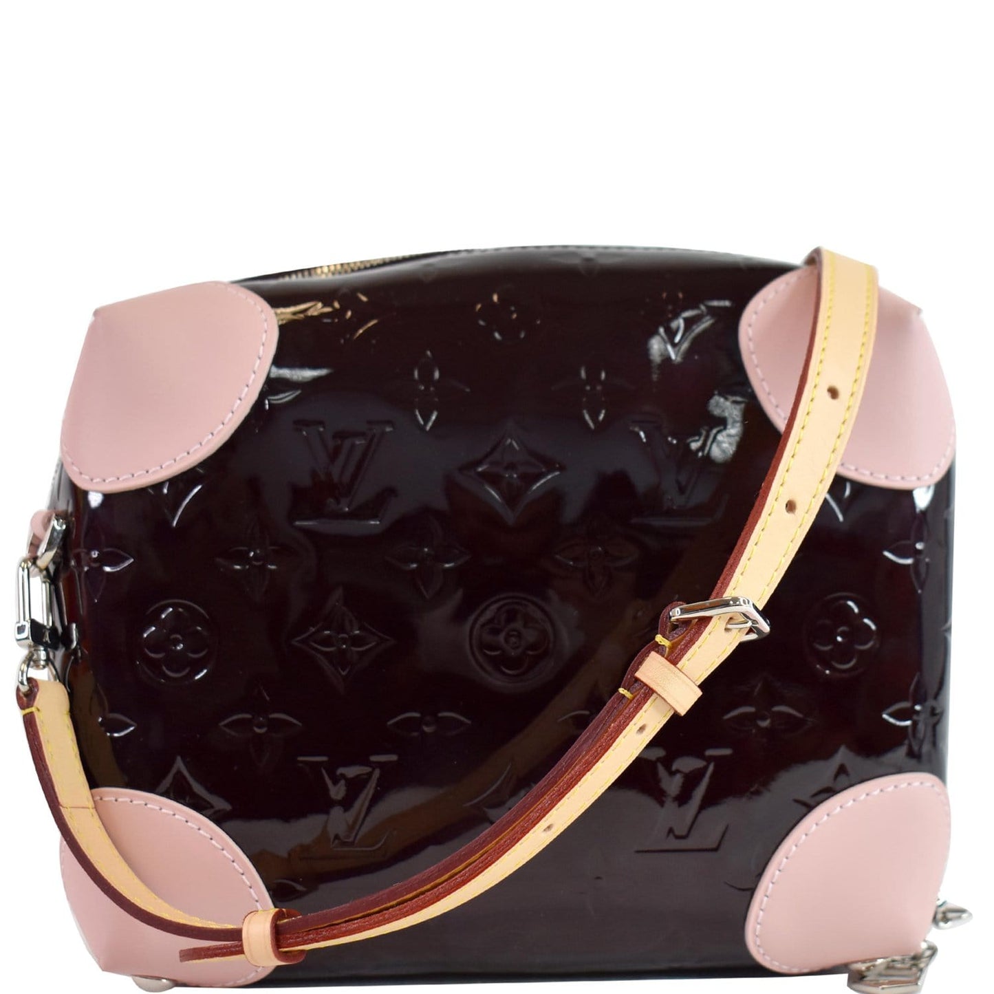Louis Venice Vernis Shoulder Bag Amarante Leather Monogram