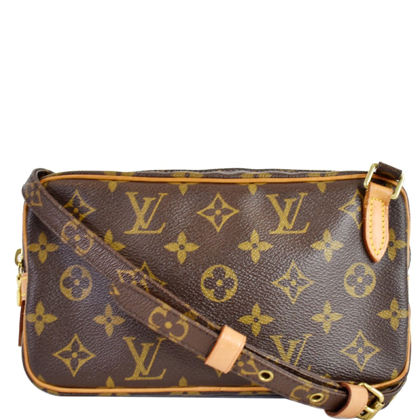 Louis Pochette Marly Bandouliere Crossbody Bag Canvas Monogram Bag Brown