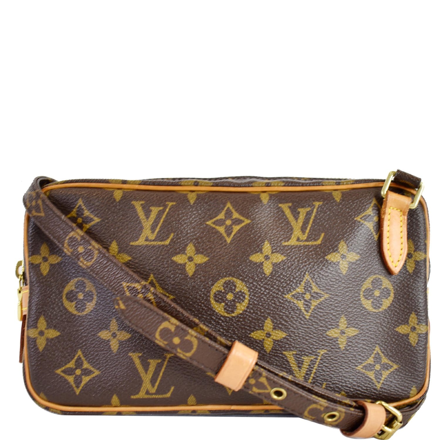 Louis Pochette Marly Bandouliere Crossbody Bag Canvas Monogram Bag Brown