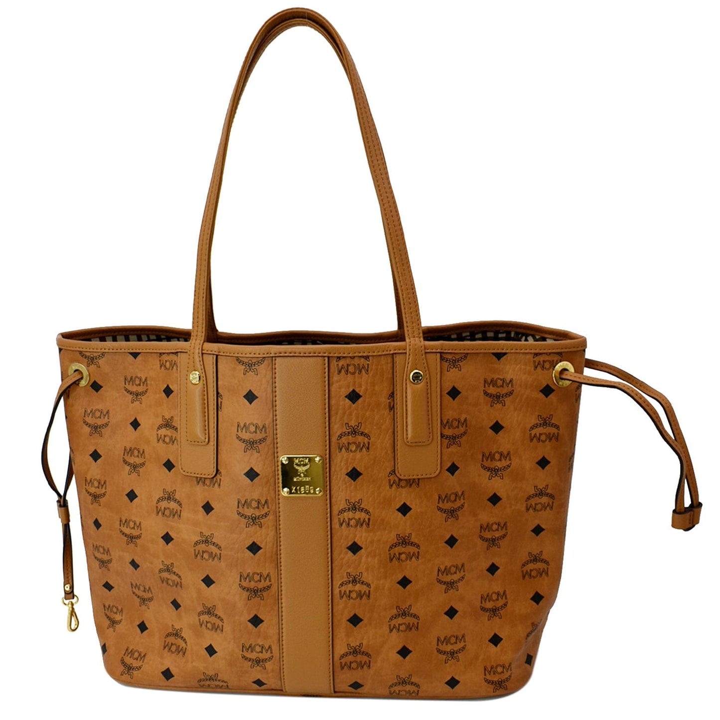 MCM Reversible Liz Visetos Shopper Tote Bag Canvas Medium