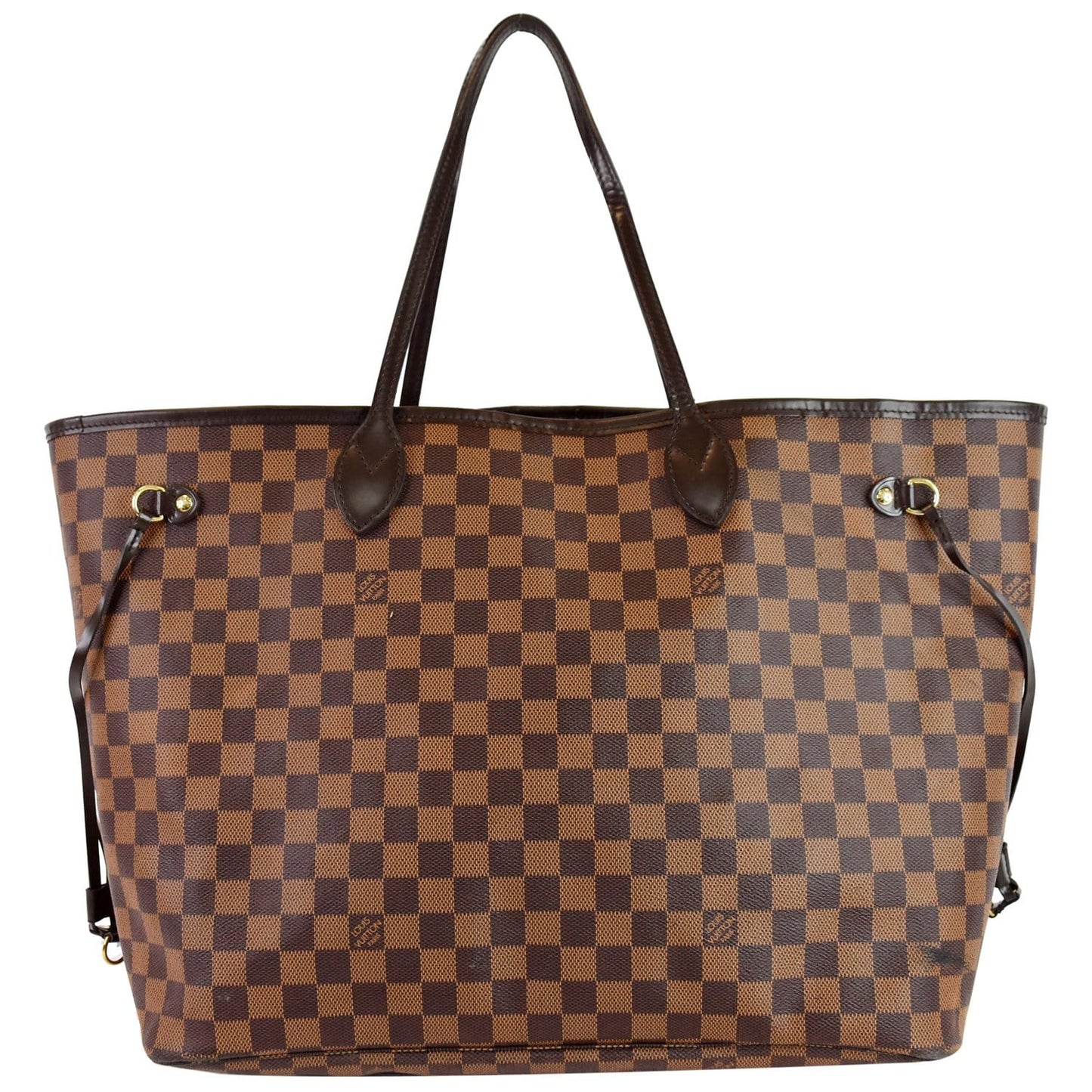 Louis Neverfull Gm Damier Ebene Tote Bag Brown Bag Brown