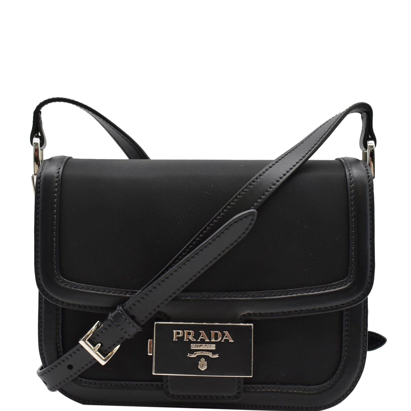 Prada Shoulder Bag Leather Nylon