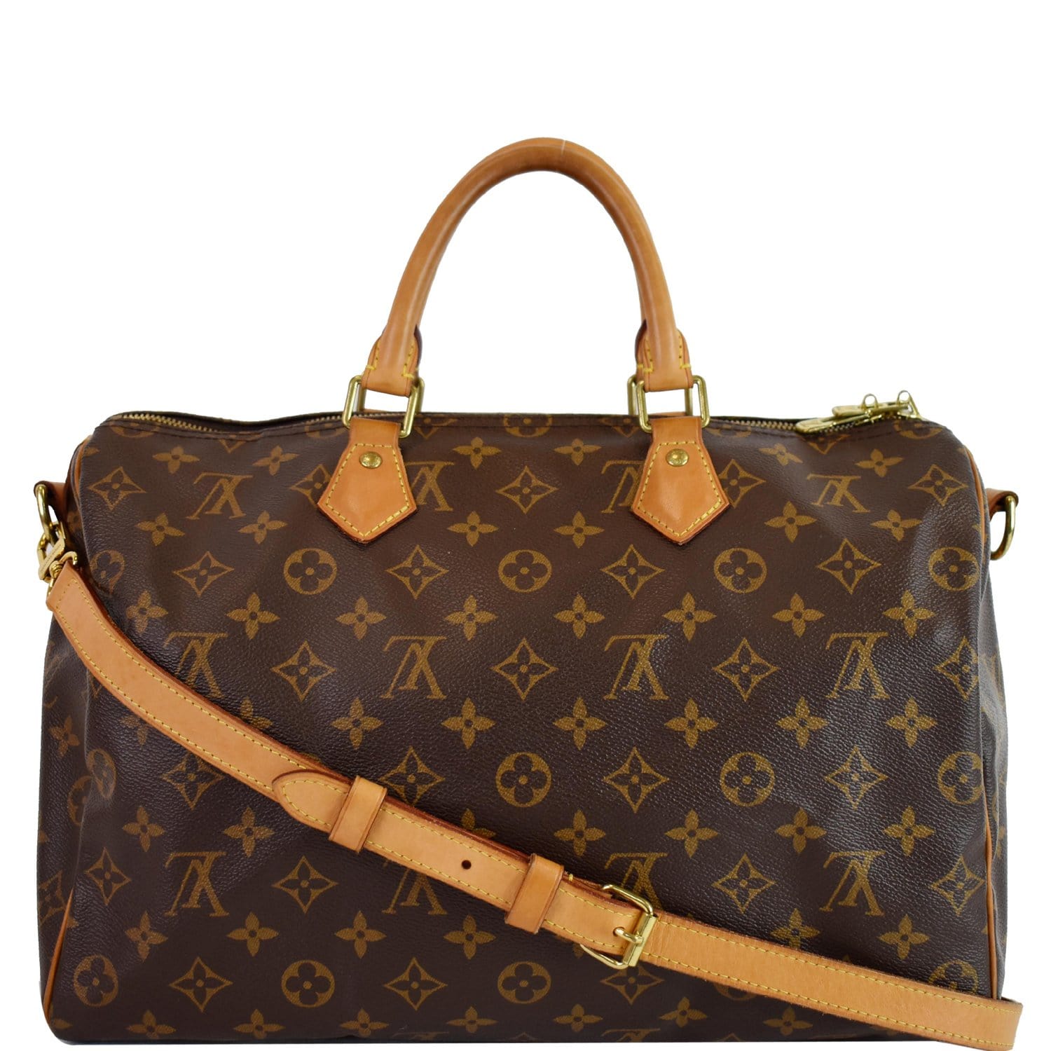 Louis Speedy Bandouliere Shoulder Bag Canvas Monogram Brown 1