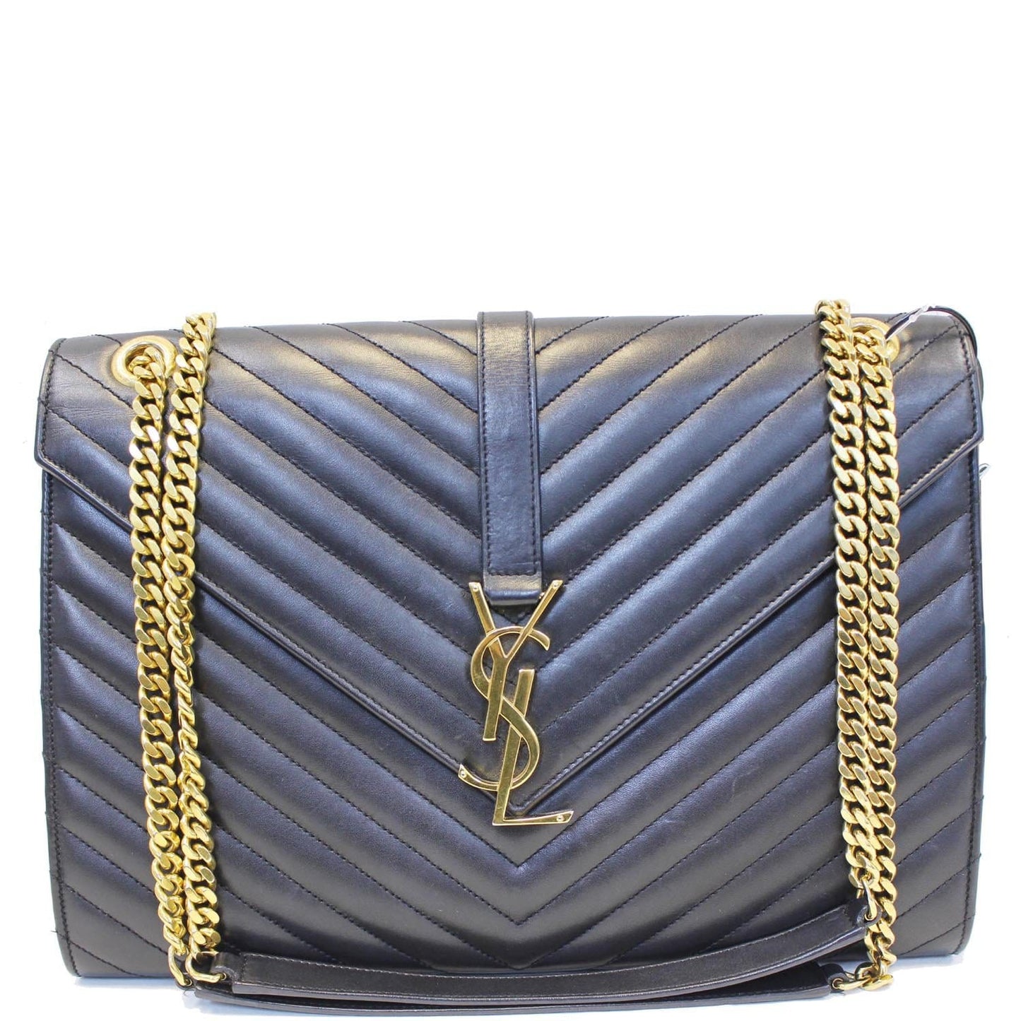 YSL Saint Laurent Saint Laurent Envelope Shoulder Bag Black Large