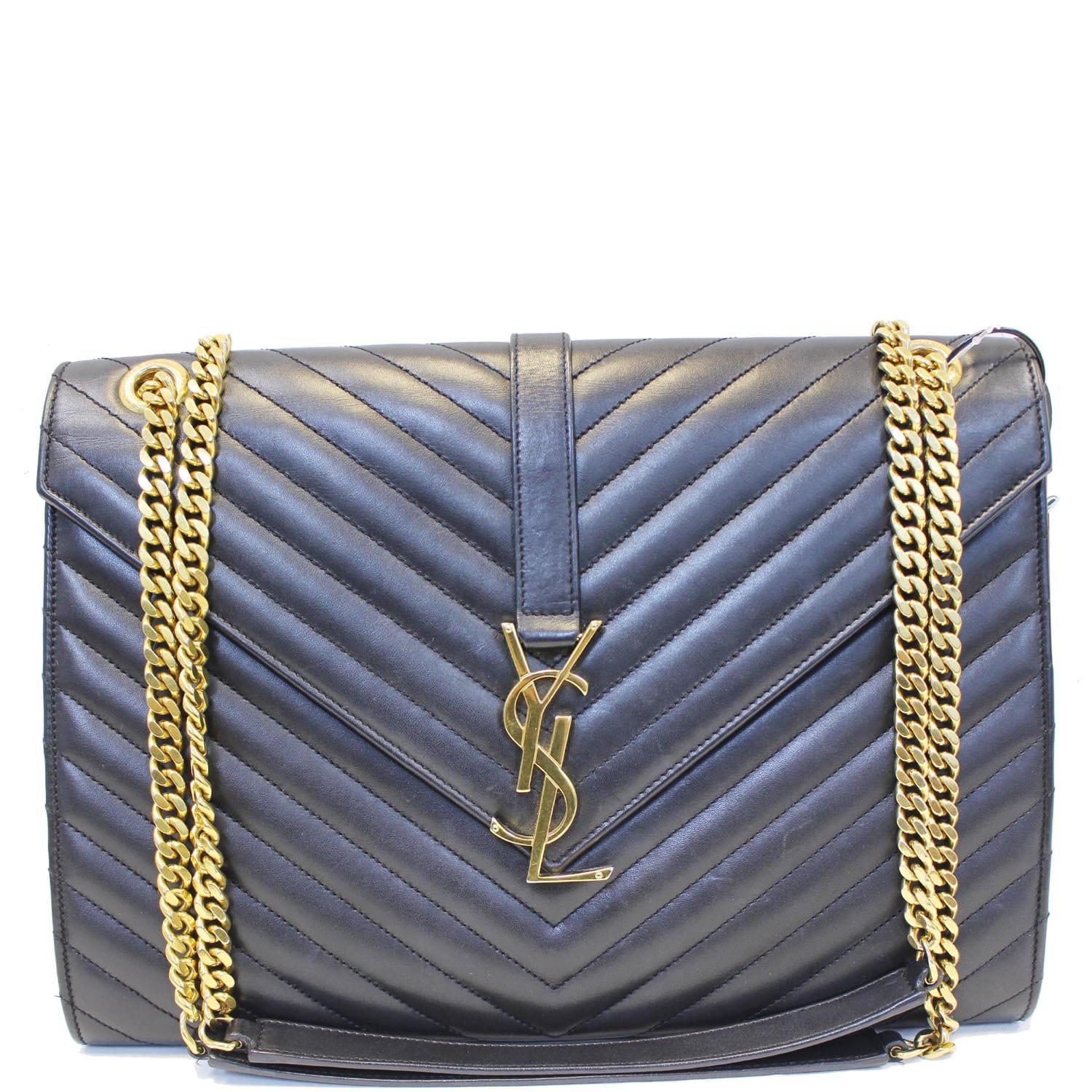 YSL Saint Laurent Saint Laurent Envelope Shoulder Bag Black Large