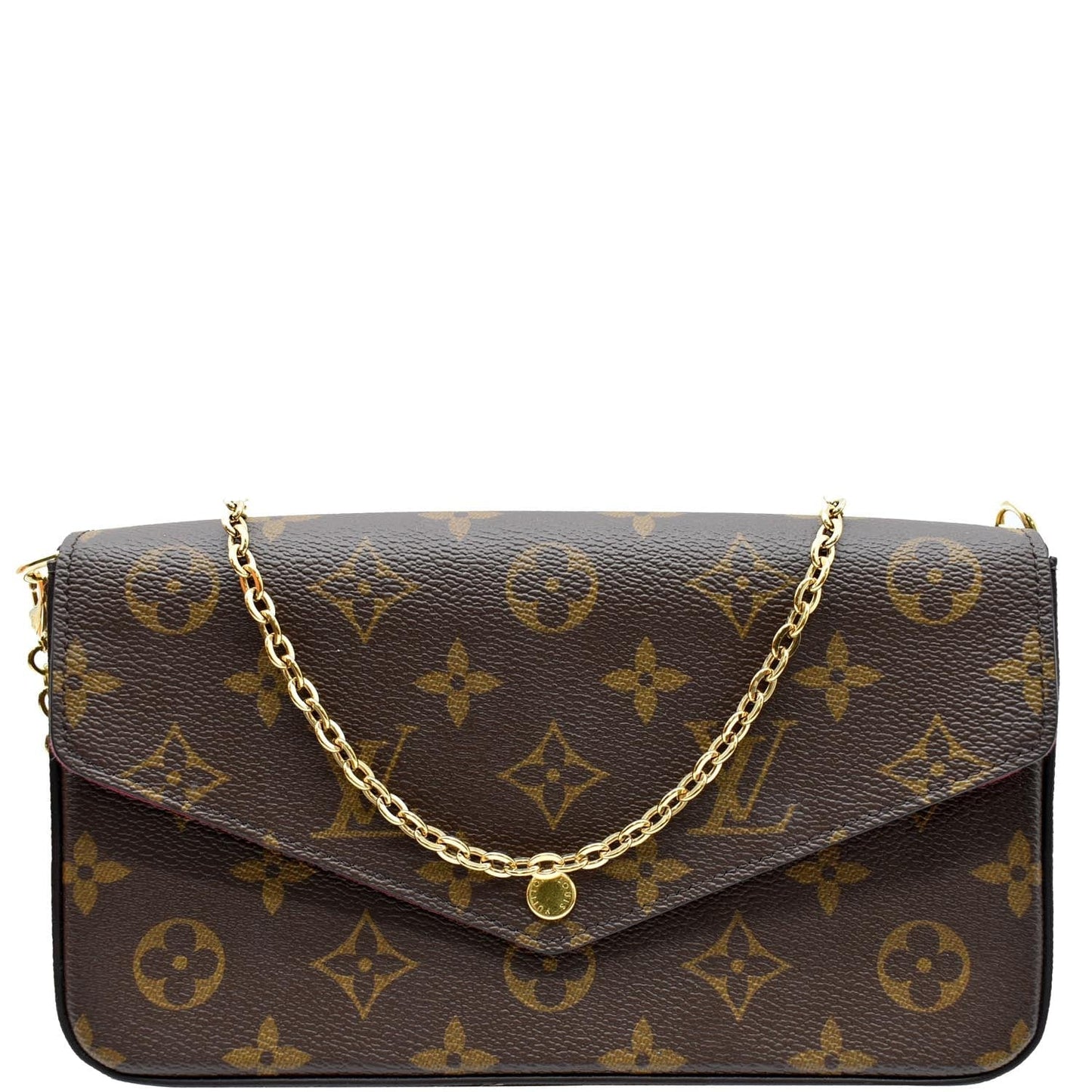 Louis Felicie Pochette Crossbody Bag Canvas Monogram