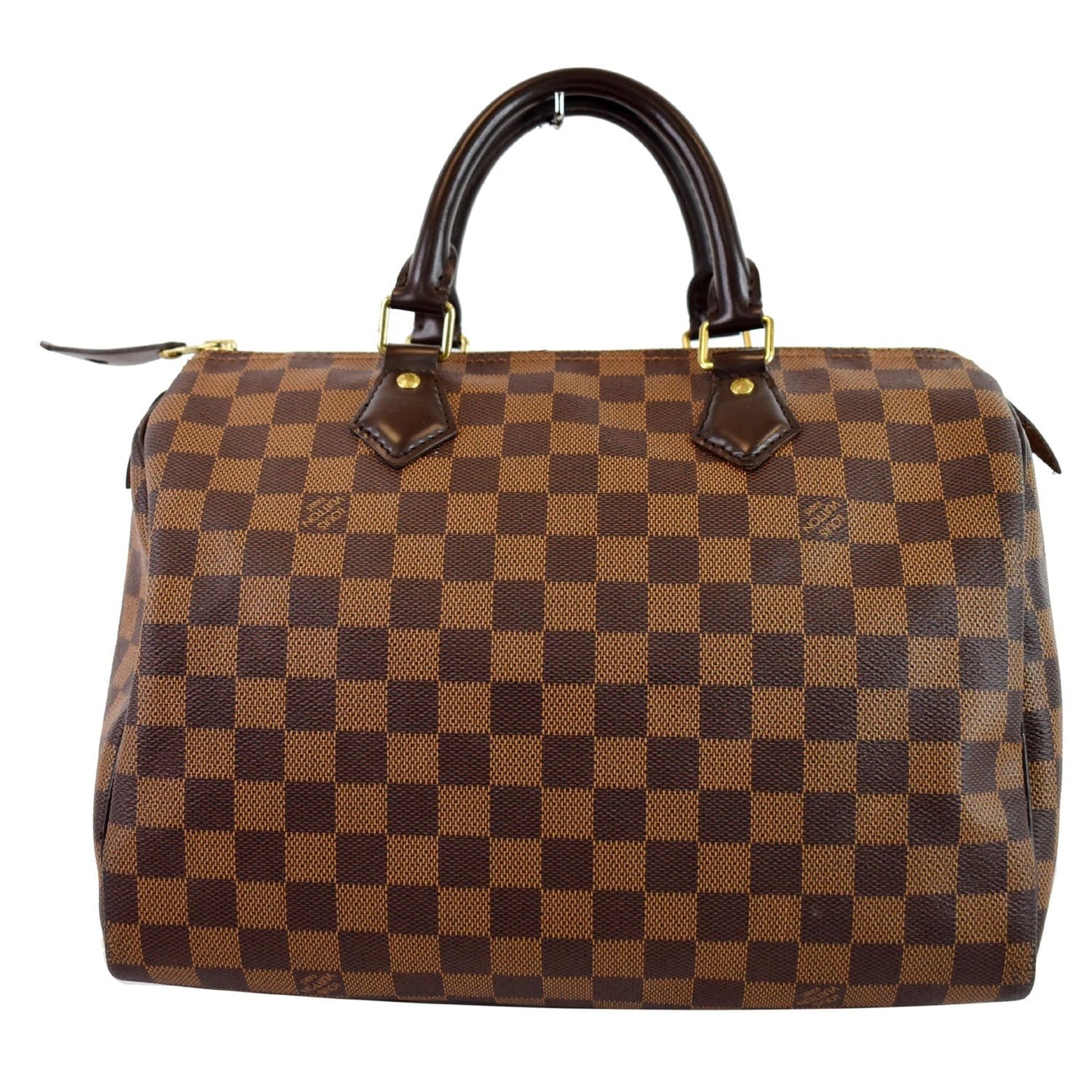 Louis Speedy Damier Ebene Satchel Bag Brown Travel Bag Brown 4