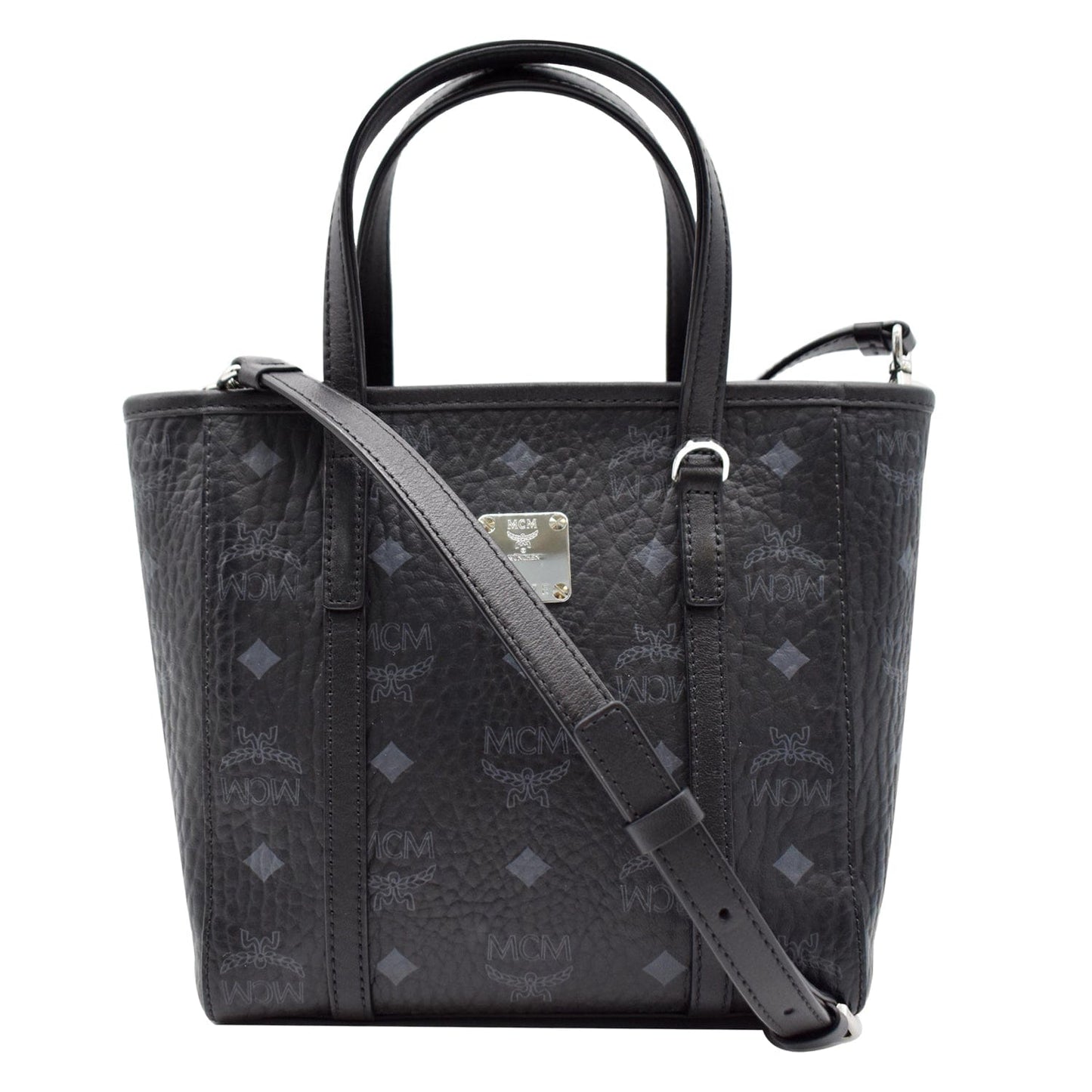 MCM Worldwide Toni Visetos Tote Bag Canvas Black