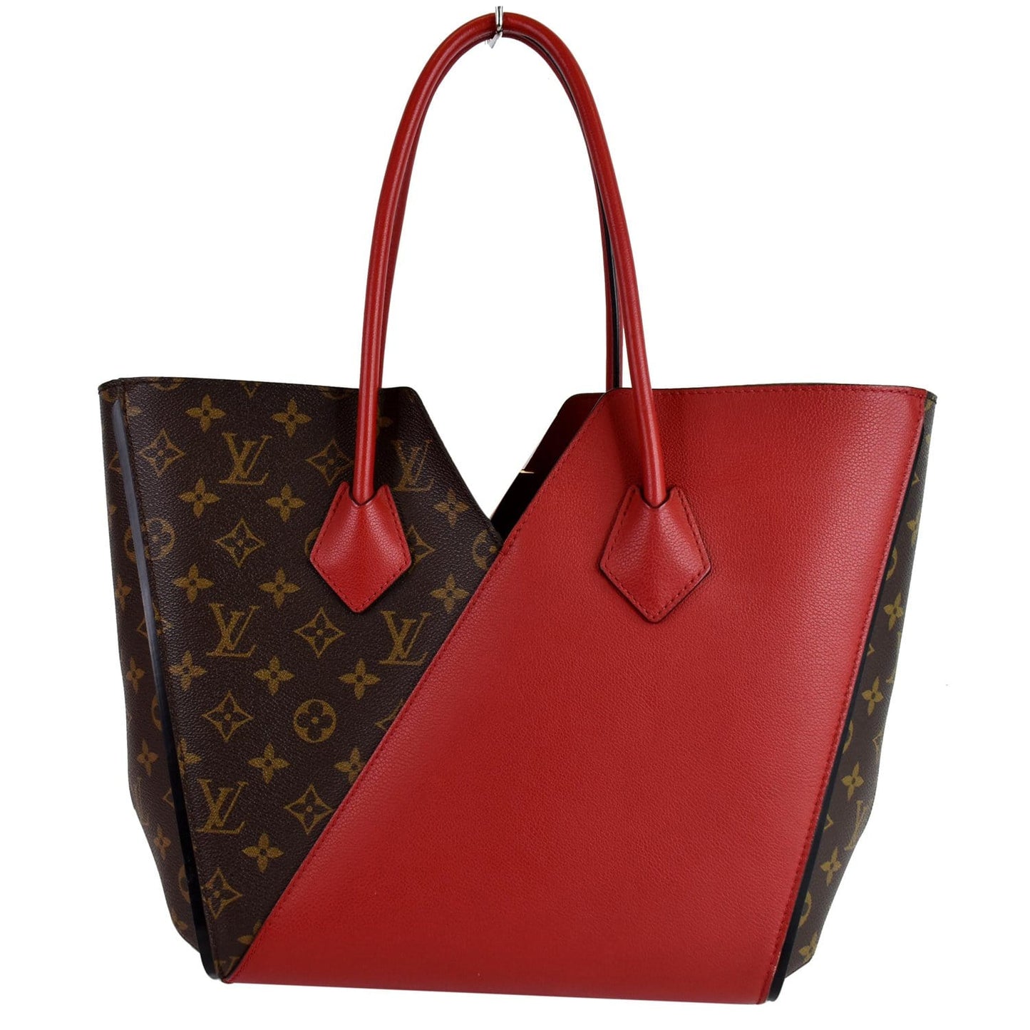 Louis Kimono Calfskin Tote Bag Cerise Monogram Brown