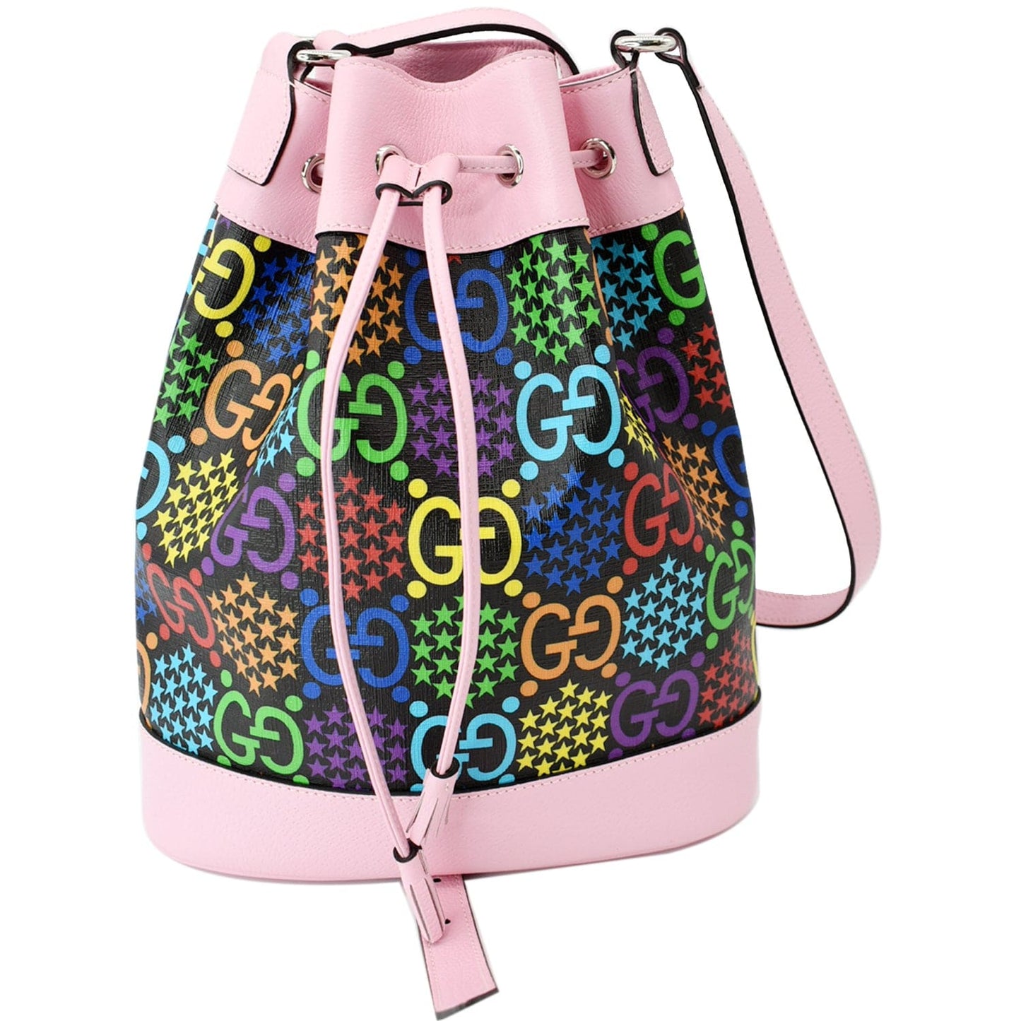 Gucci Psychedelic Shoulder Bag Multicolor Leather Bucket
