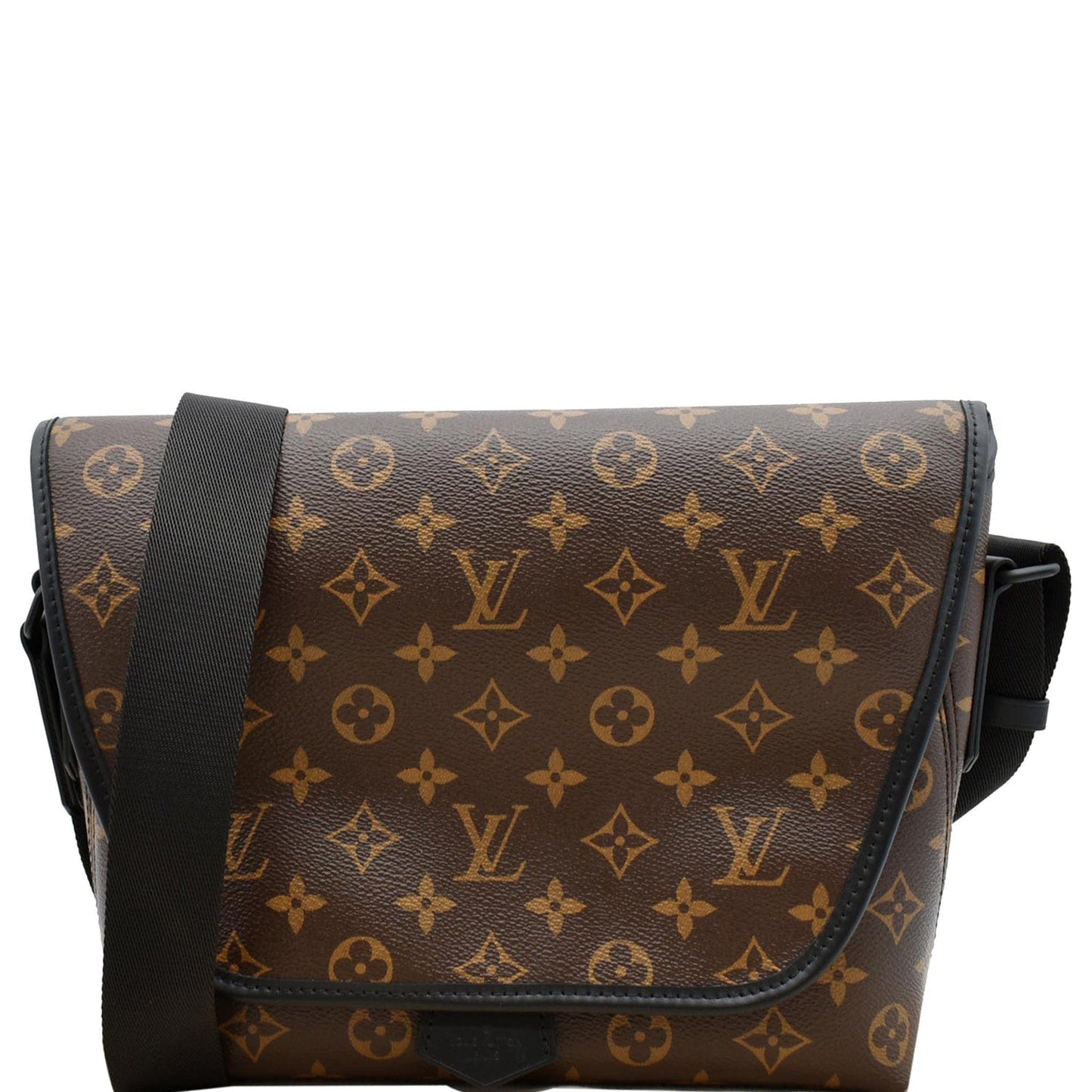 Louis Magnetic Macassar Messenger Bag Monogram Brown Crossbody Bag