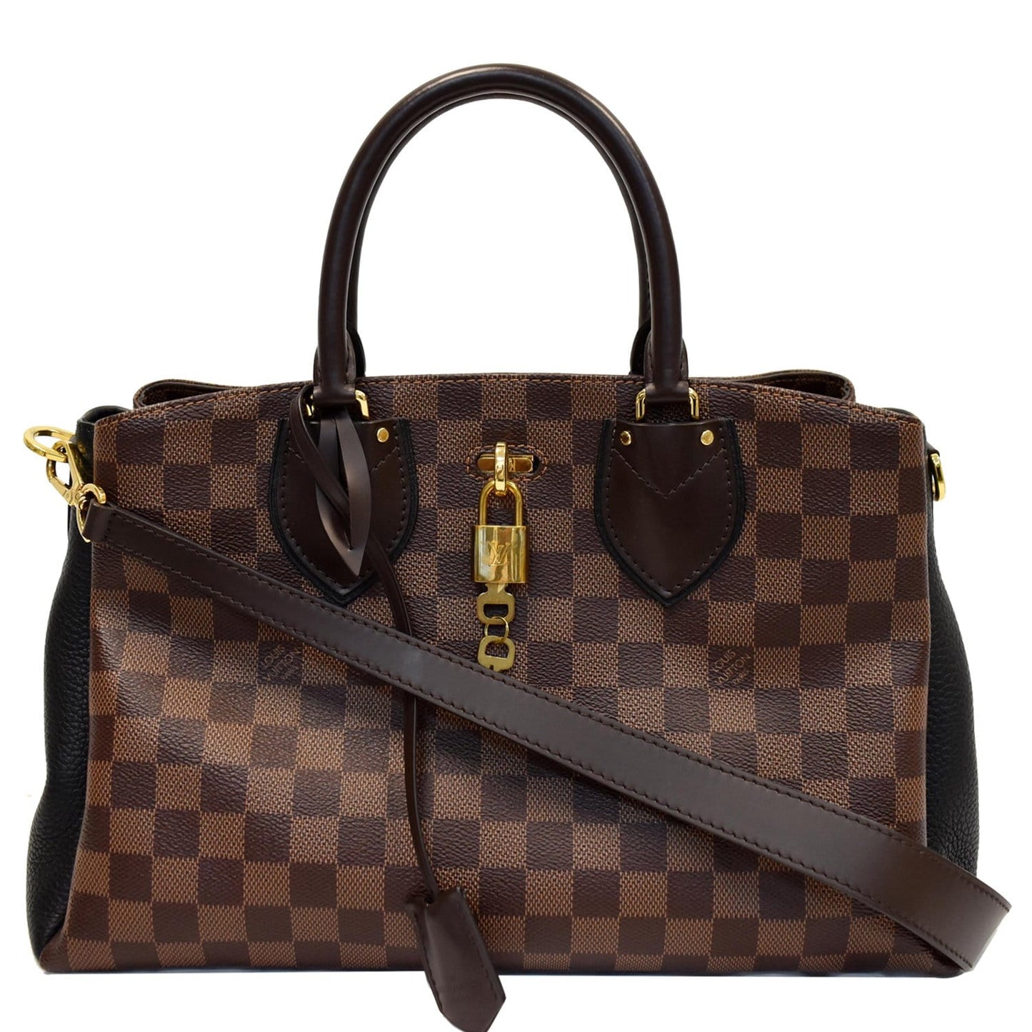 Louis Normandy Damier Ebene Shoulder Bag Off Brown