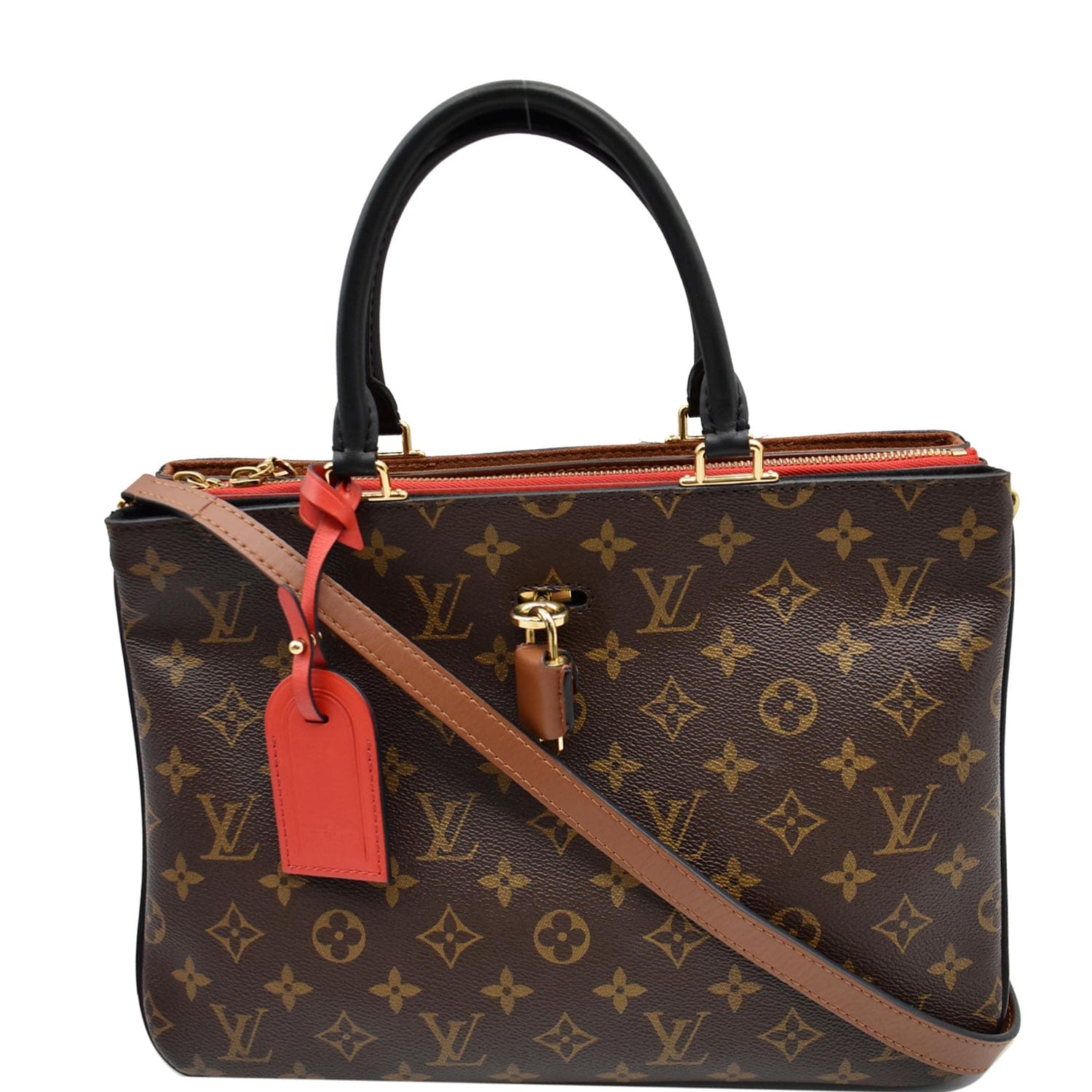 Louis Millefeuille Satchel Bag Canvas Monogram Travel Bag