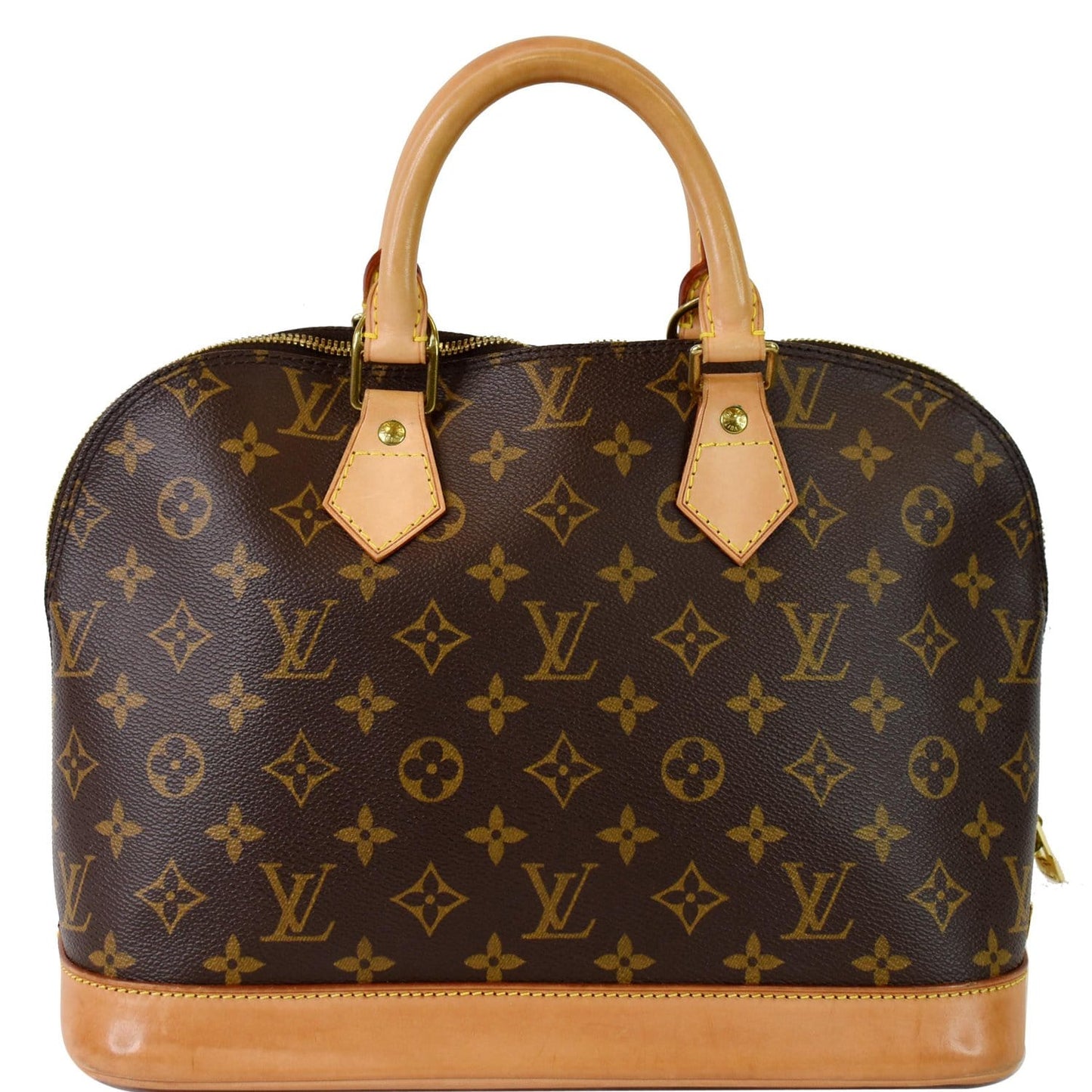 Louis Alma Pm Satchel Bag Canvas Monogram Travel Bag Brown 1