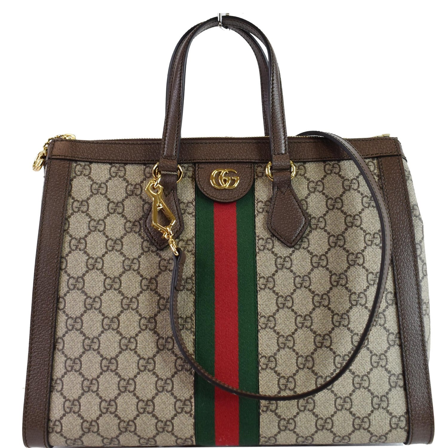 Gucci Ophidia Supreme Tote Shoulder Bag Beige Medium