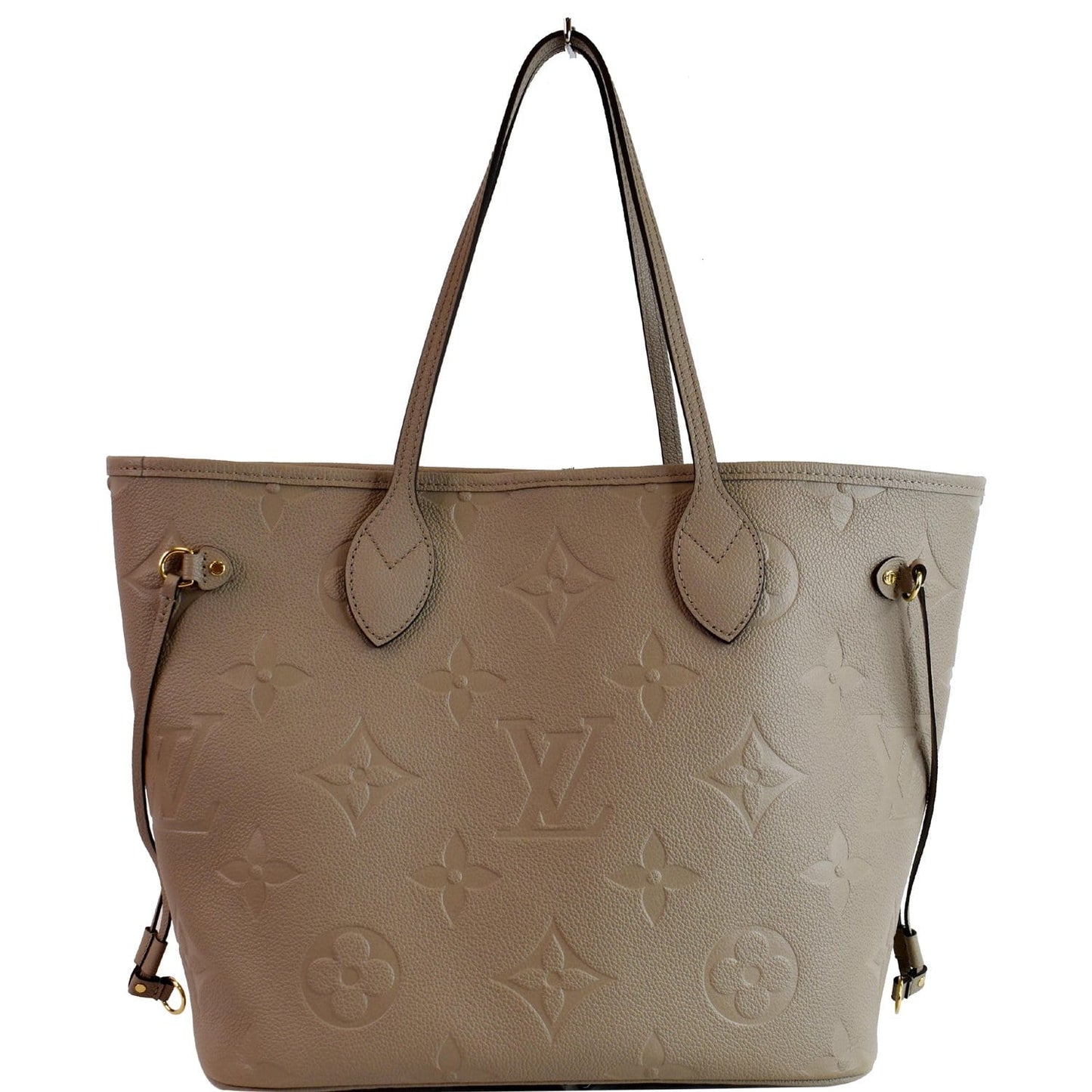 Louis Neverfull Mm Empreinte Tote Bag Monogram Beige