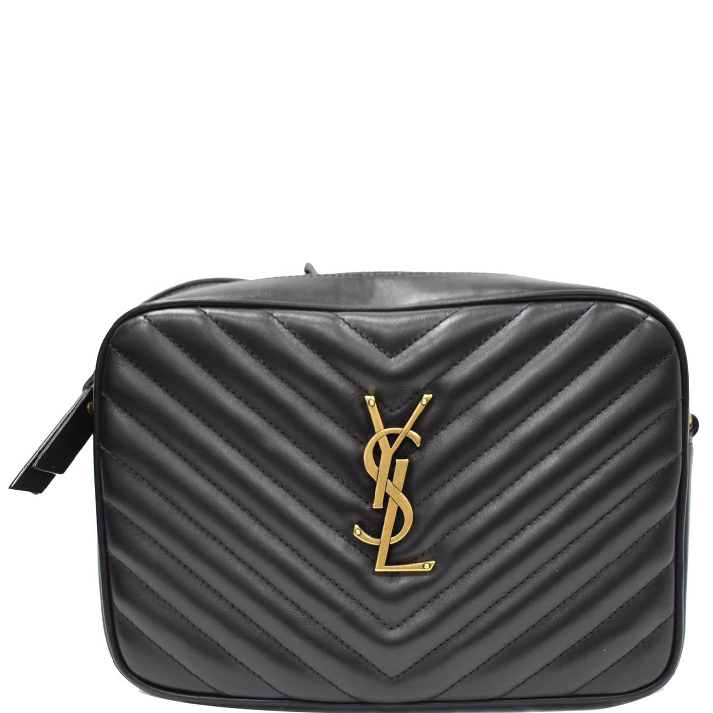 YSL Saint Laurent Saint Lou Camera Crossbody Bag Leather Black