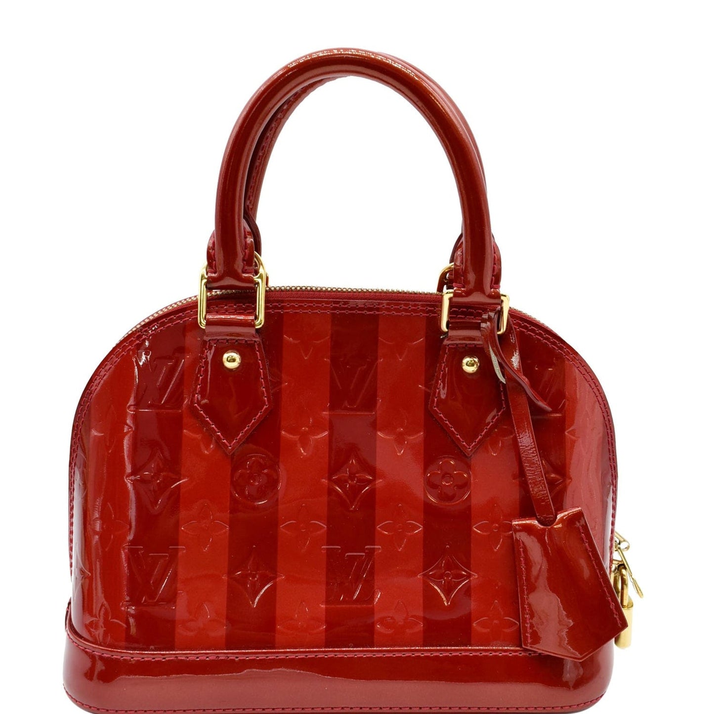 Louis Rayures Alma Bb Vernis Satchel Crossbody Leather Crossbody Bag