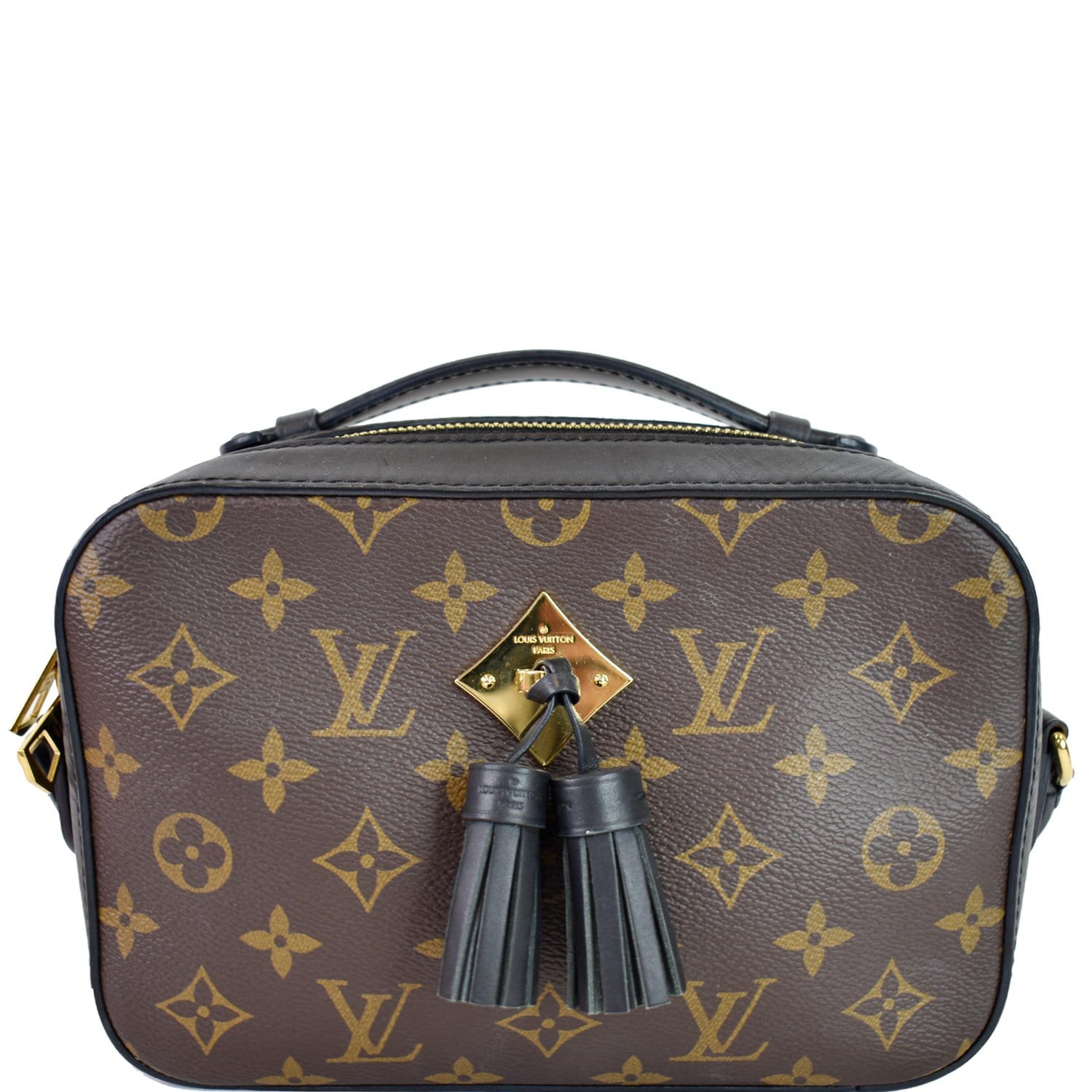 Louis Saintonge Shoulder Bag Noir Canvas Monogram