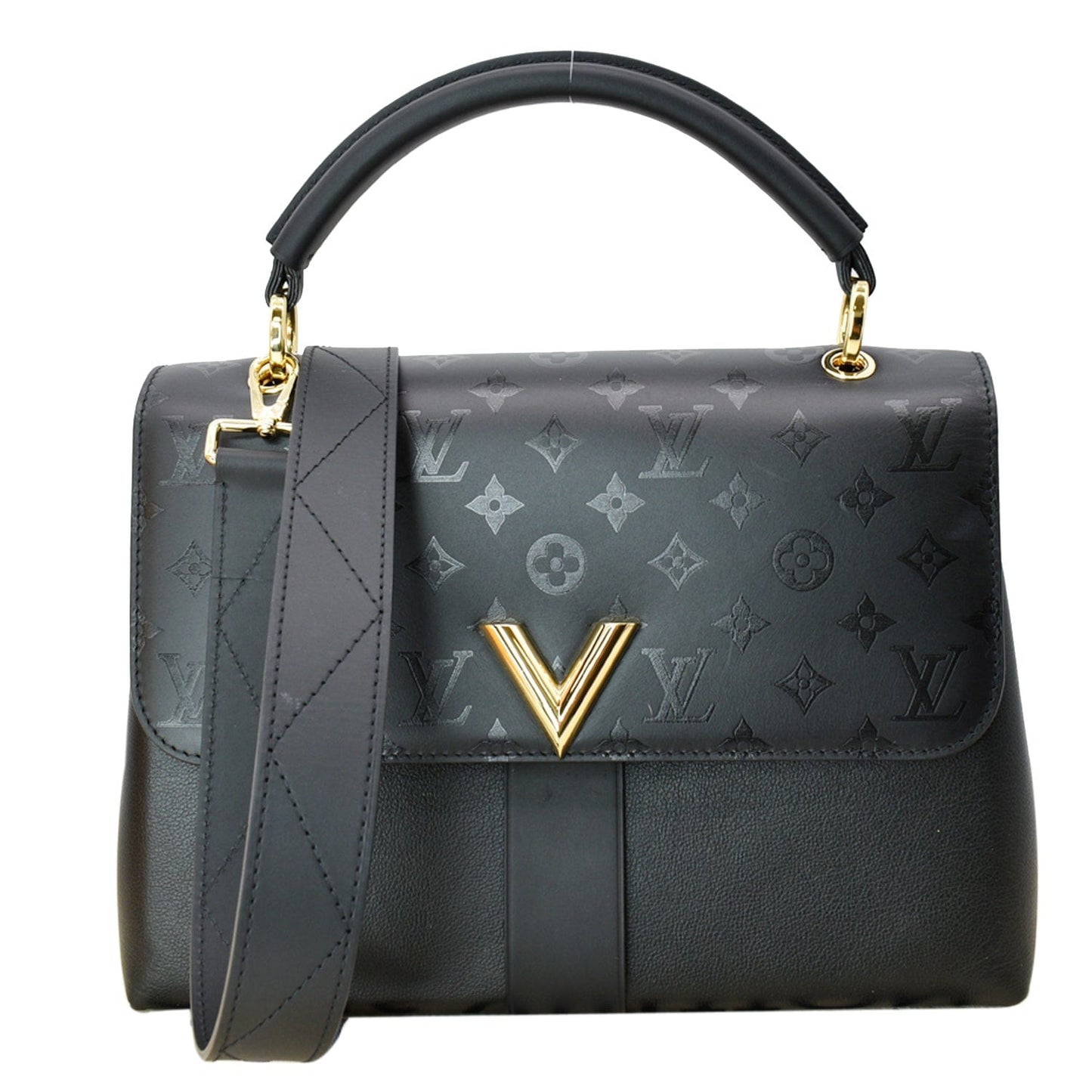 Louis Very One Handle Shoulder Bag Monogram Black