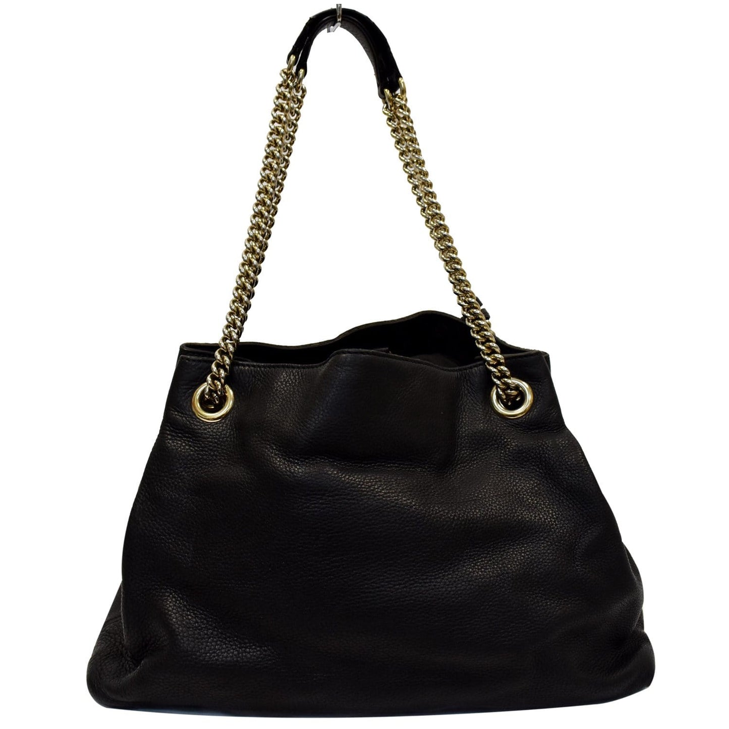 Gucci Soho Pebbled Shoulder Bag Leather Black
