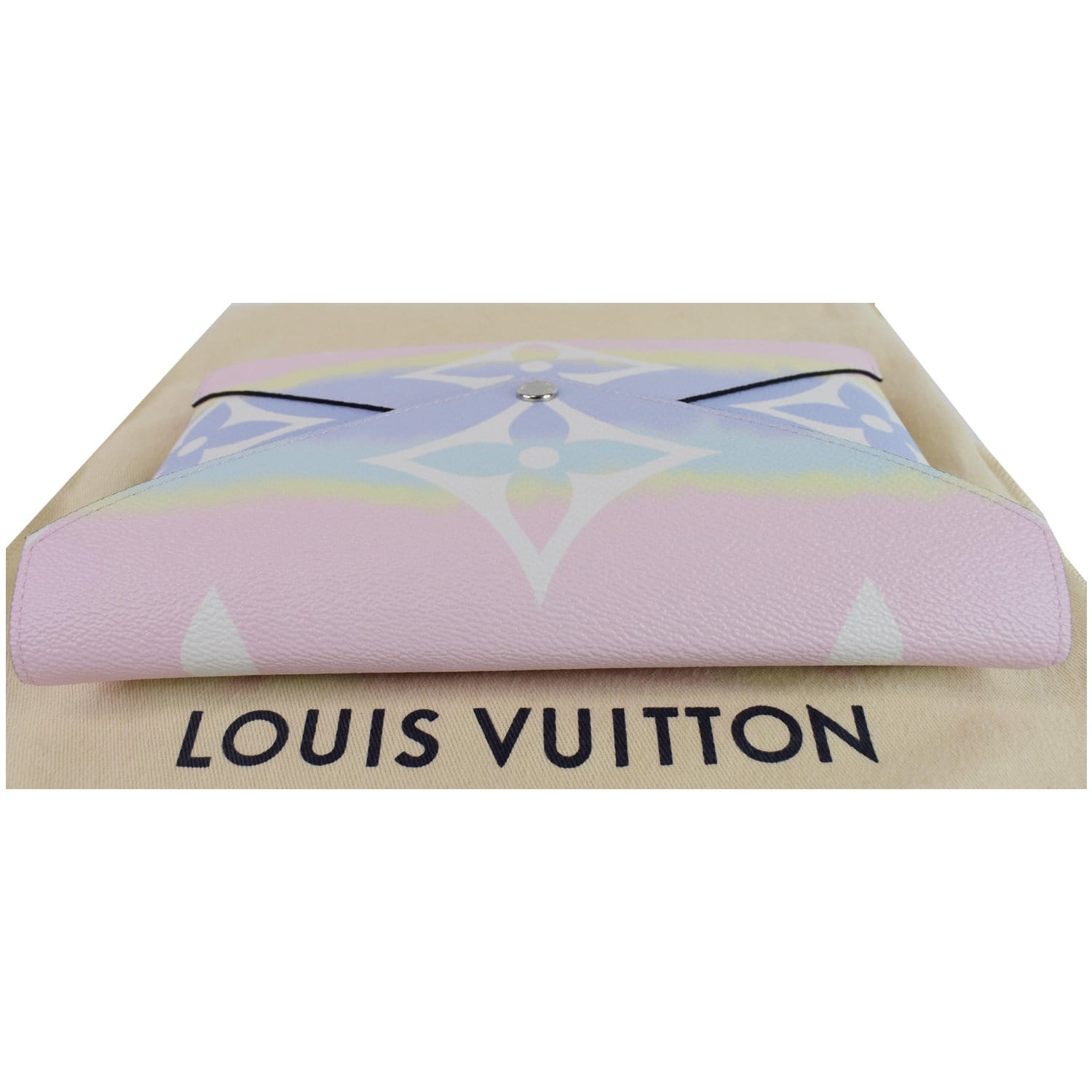 Louis Kirigami Pochette Escale Clutch Pastel Monogram Large Clutch Bag