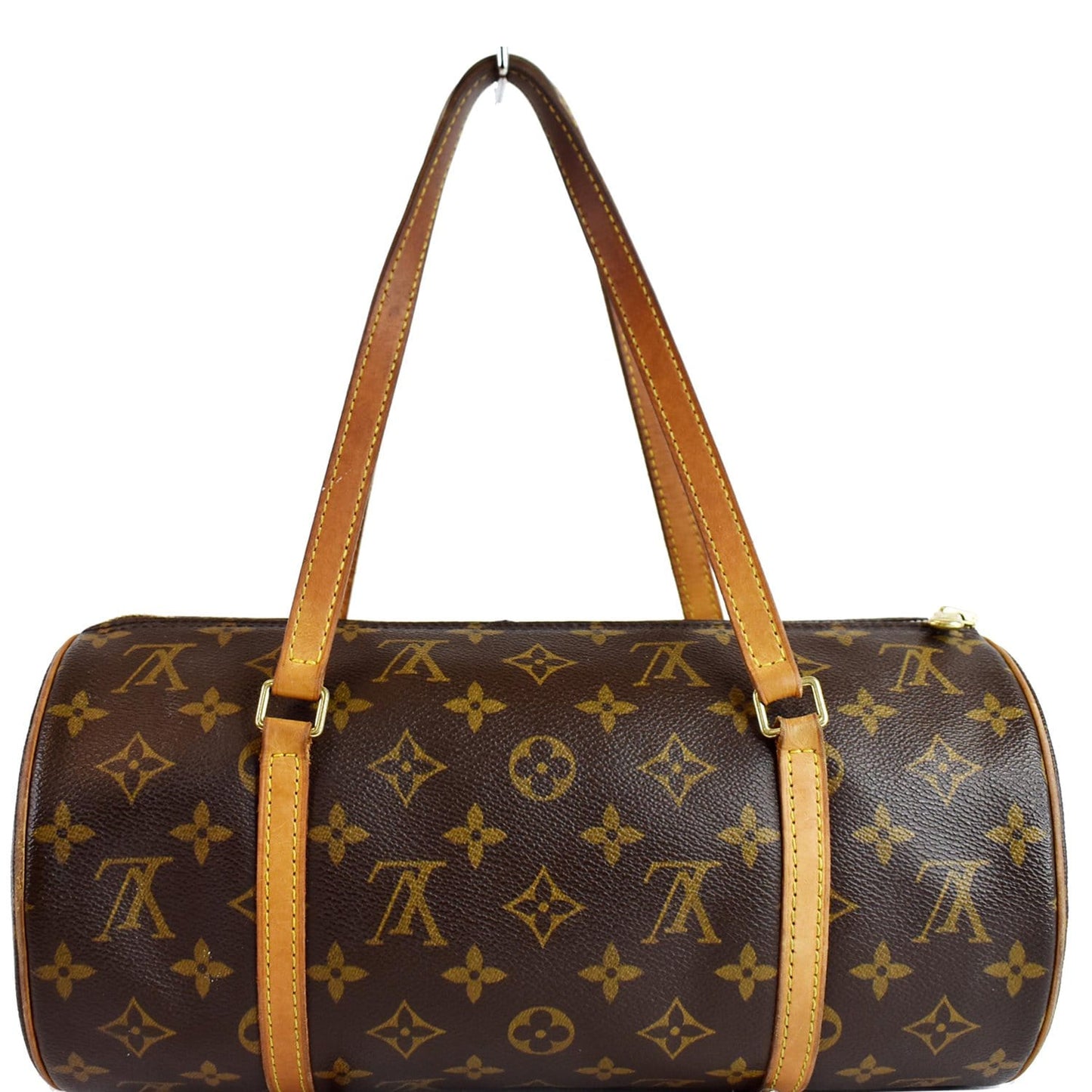Louis Papillon Satchel Bag Canvas Monogram Travel Bag Bag Brown