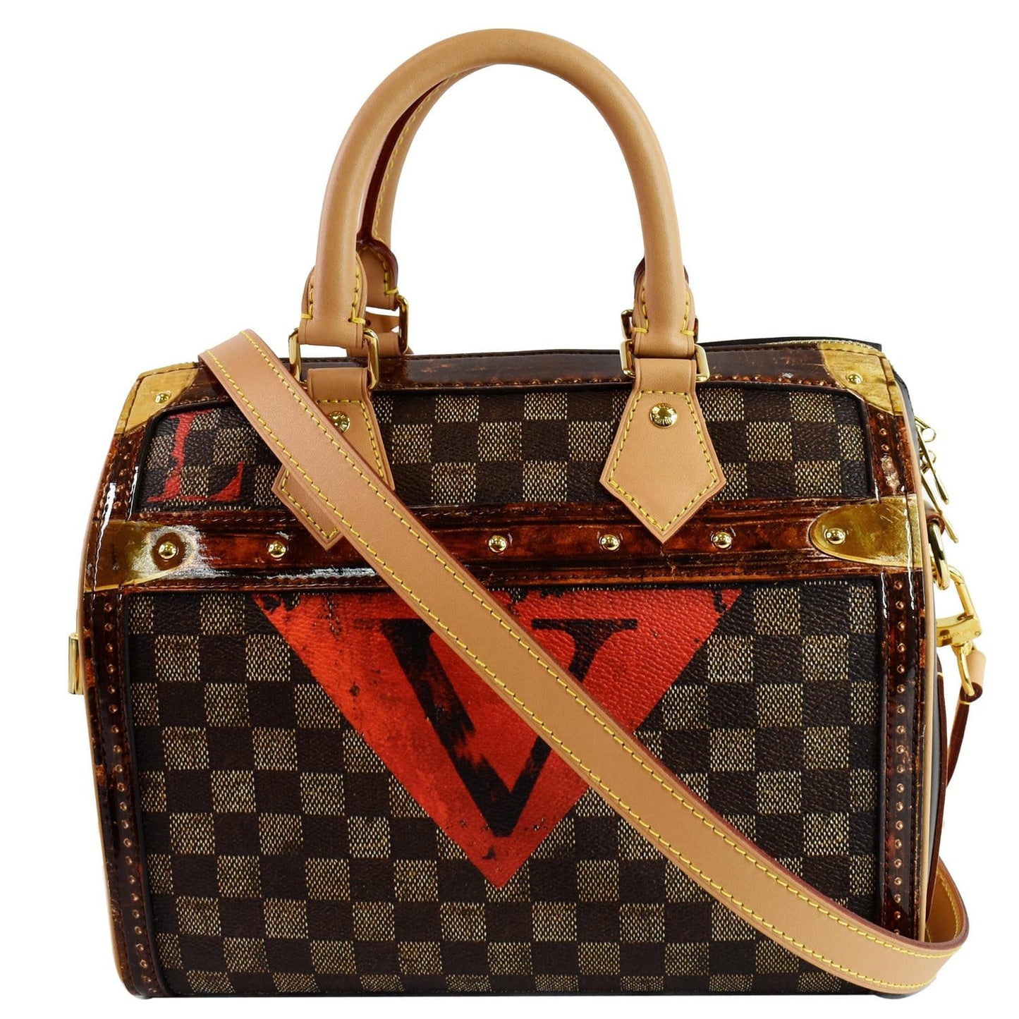 Louis Time Trunk Speedy Bandouliere Damier Shoulder Black Crossbody Bag