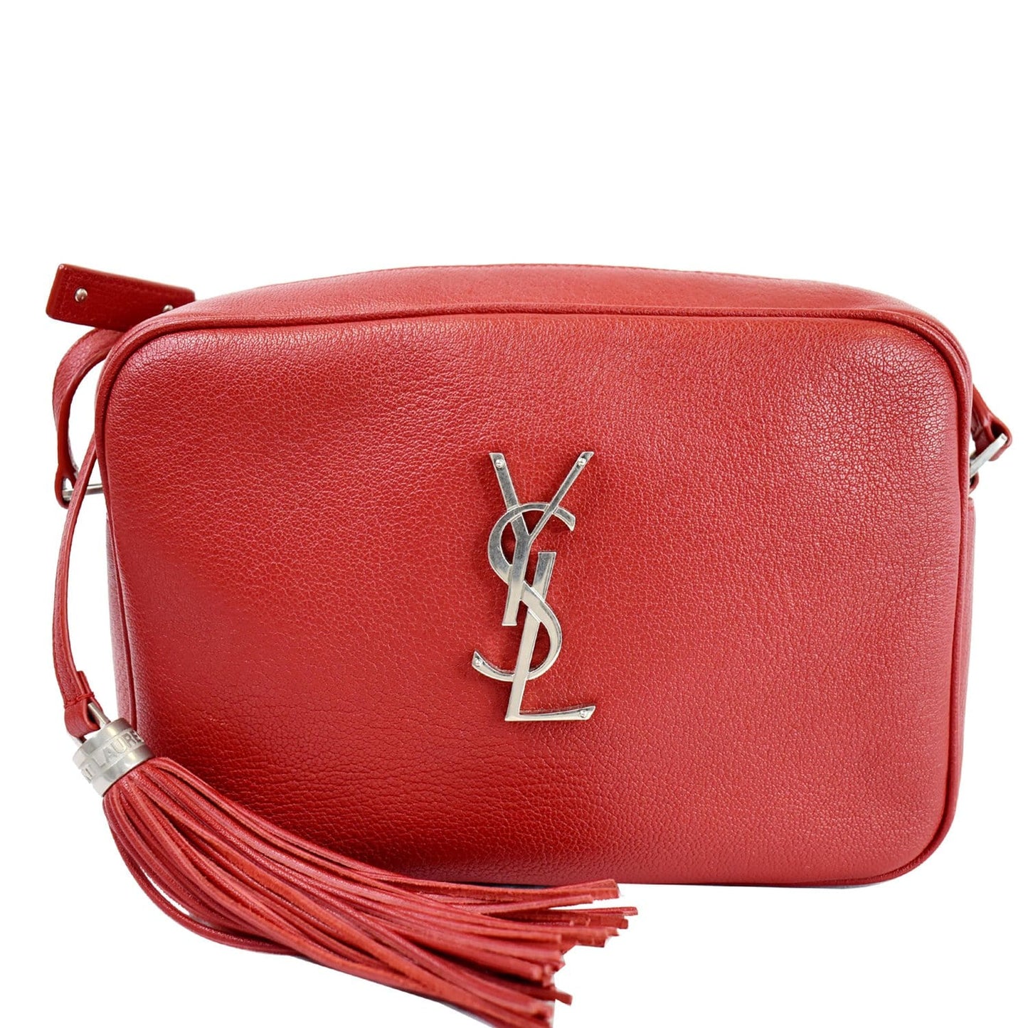 YSL Saint Laurent Saint Lou Camera Shoulder Bag Leather Monogram Bag Red