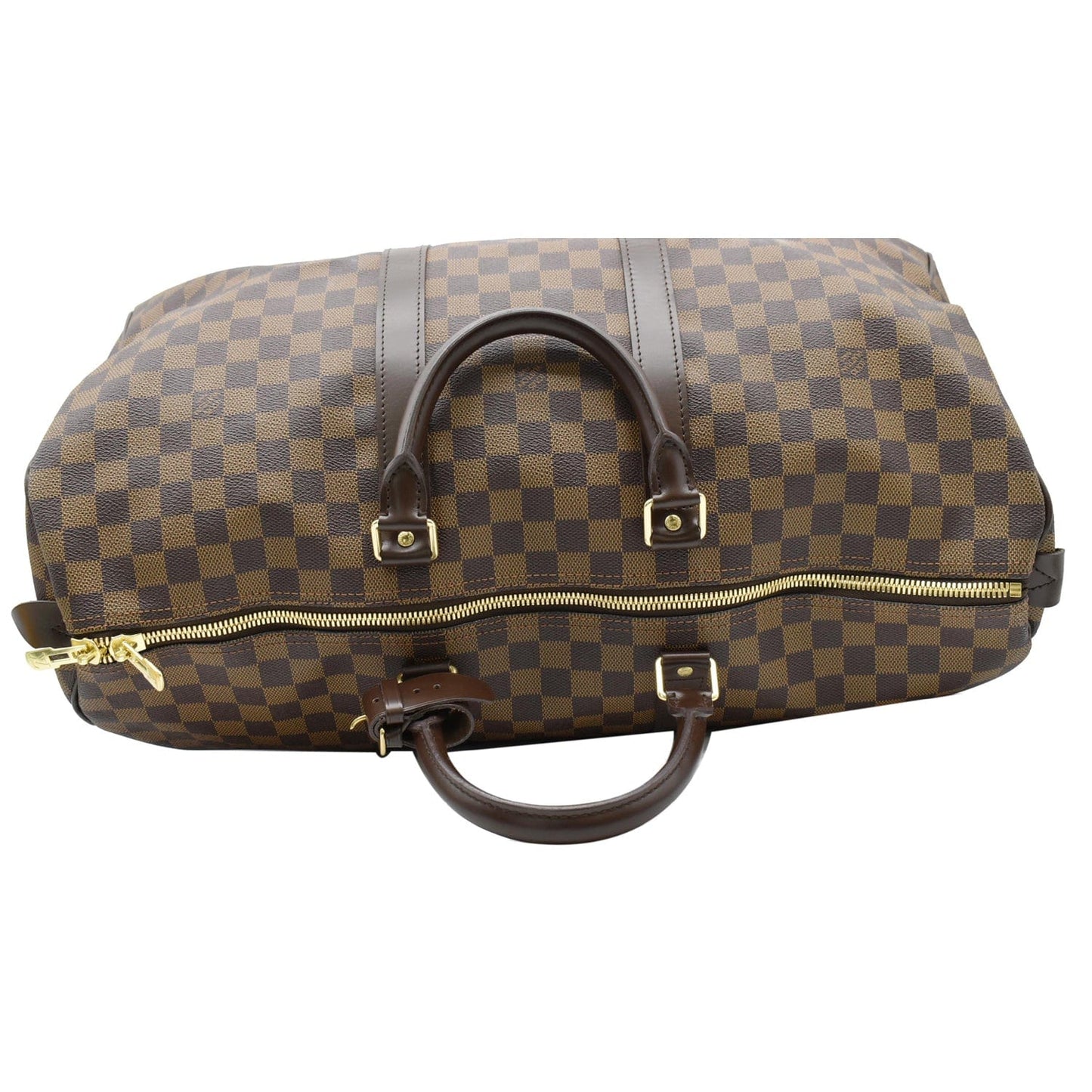 Louis Keepall Damier Ebene Travel Bag Brown
