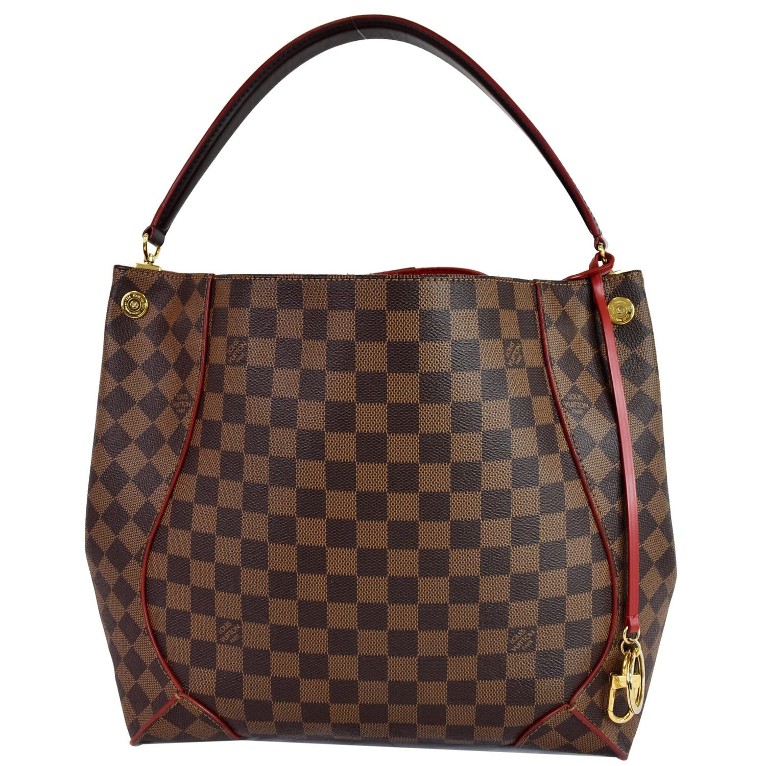 Louis Caissa Damier Ebene Hobo Bag Brown Shoulder Bag