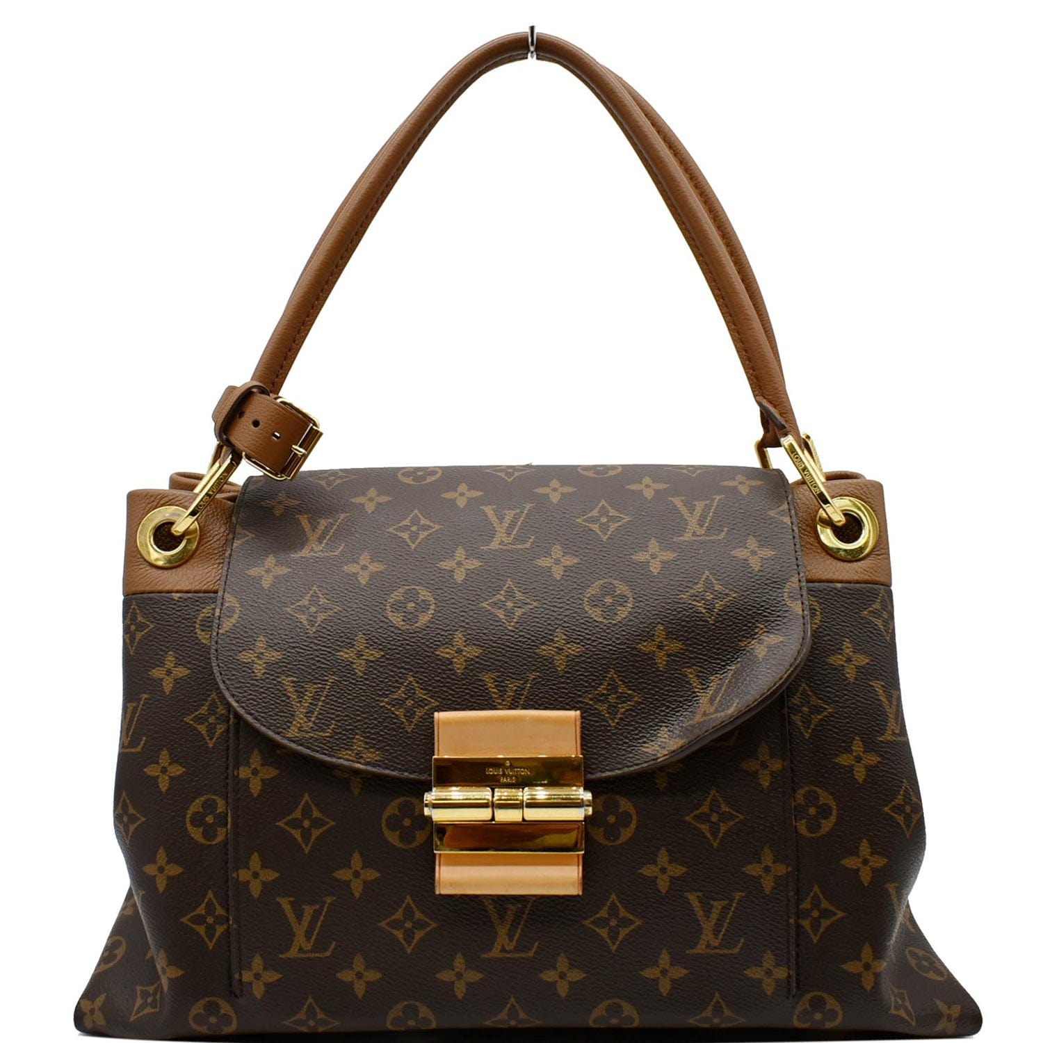 Louis Olympe Satchel Shoulder Bag Canvas Monogram