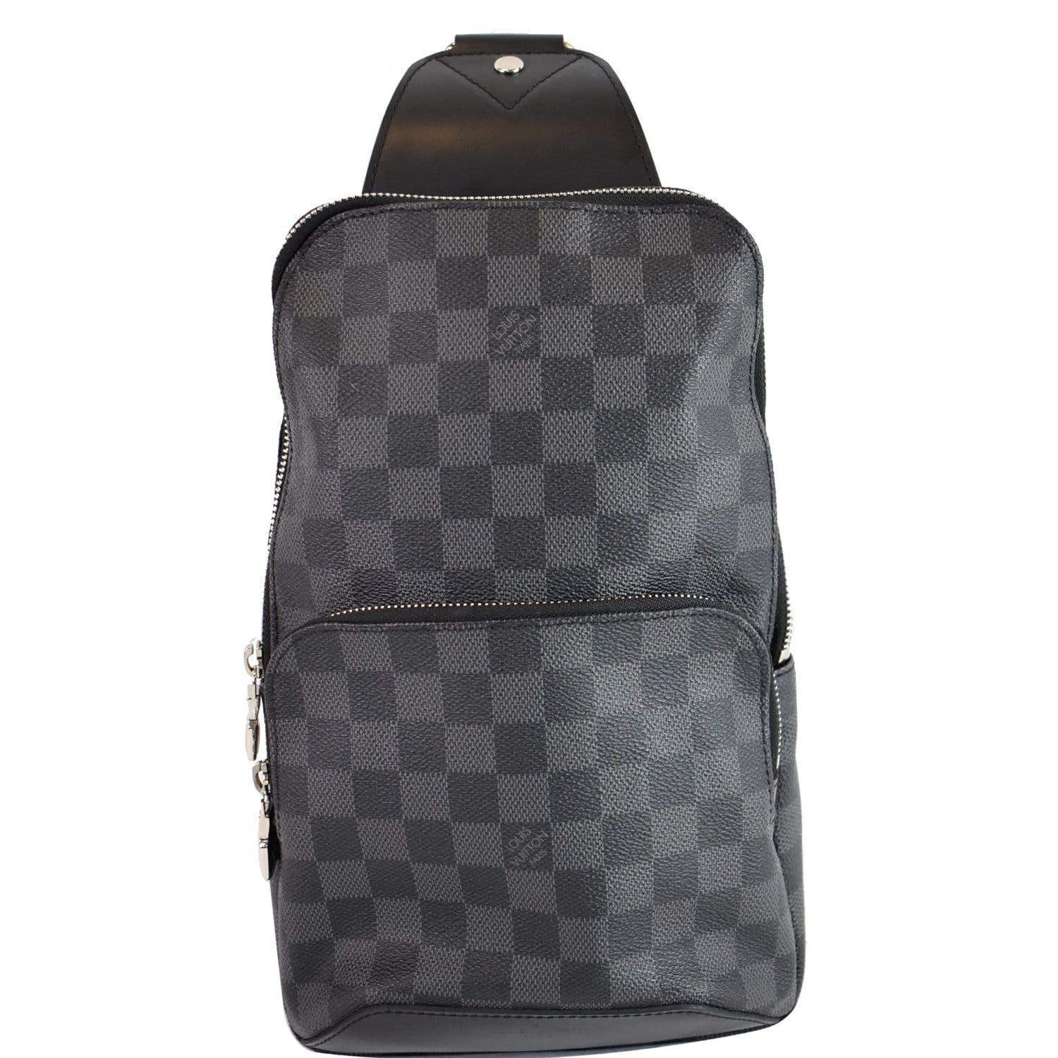 Louis Avenue Sling Damier Graphite Crossbody Bag Black Black 2