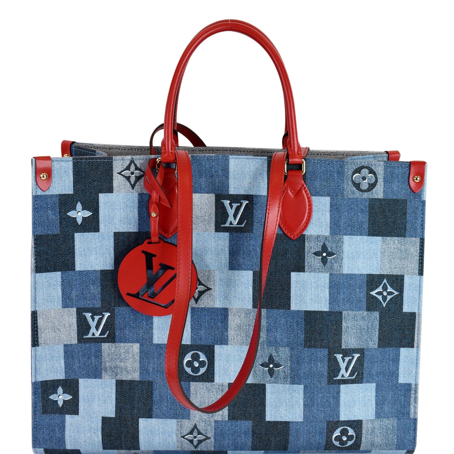 Louis Onthego Gm Autres Toiles Shoulder Bag Denim Monogram