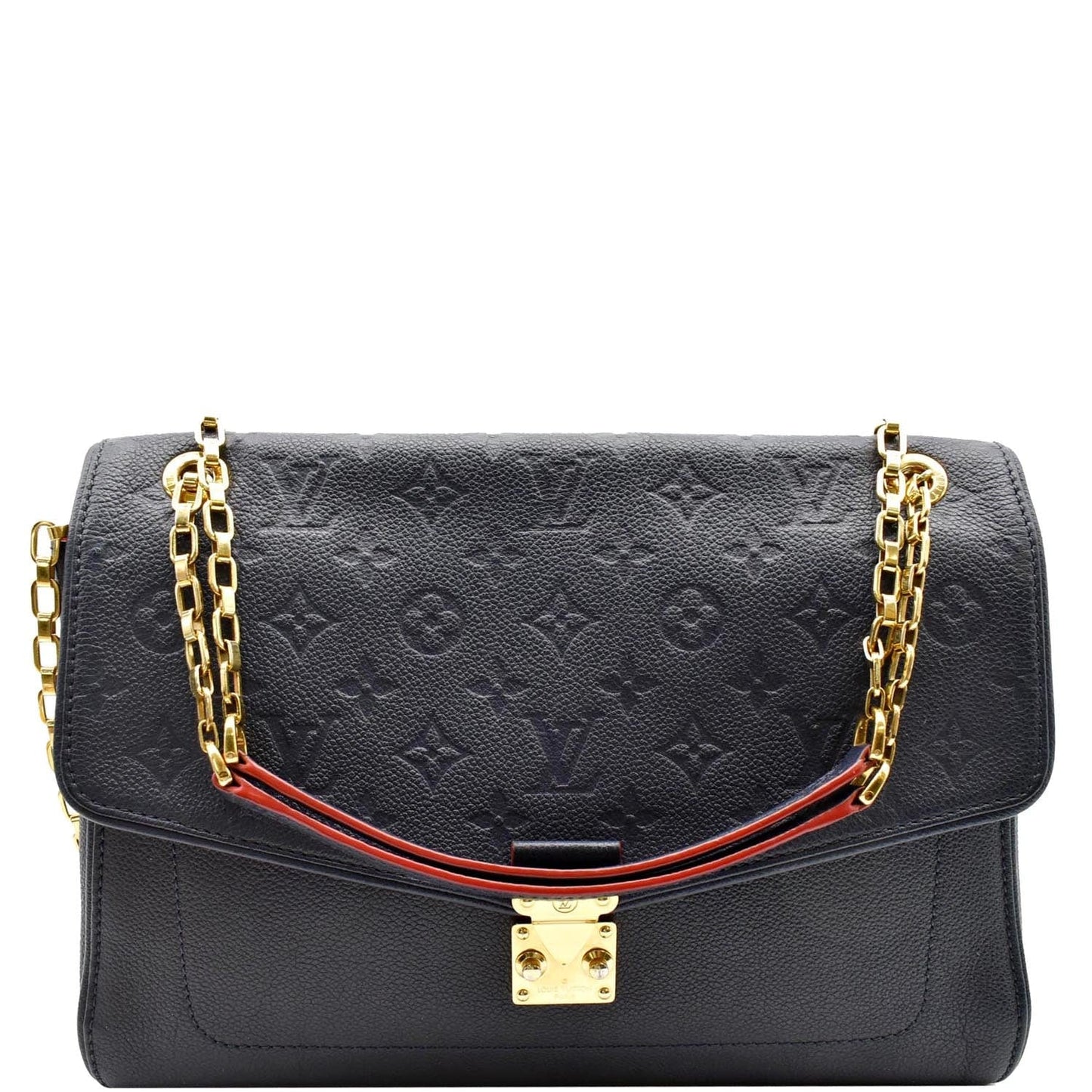 Louis Saint Germain Mm Empreinte Shoulder Bag Leather Monogram