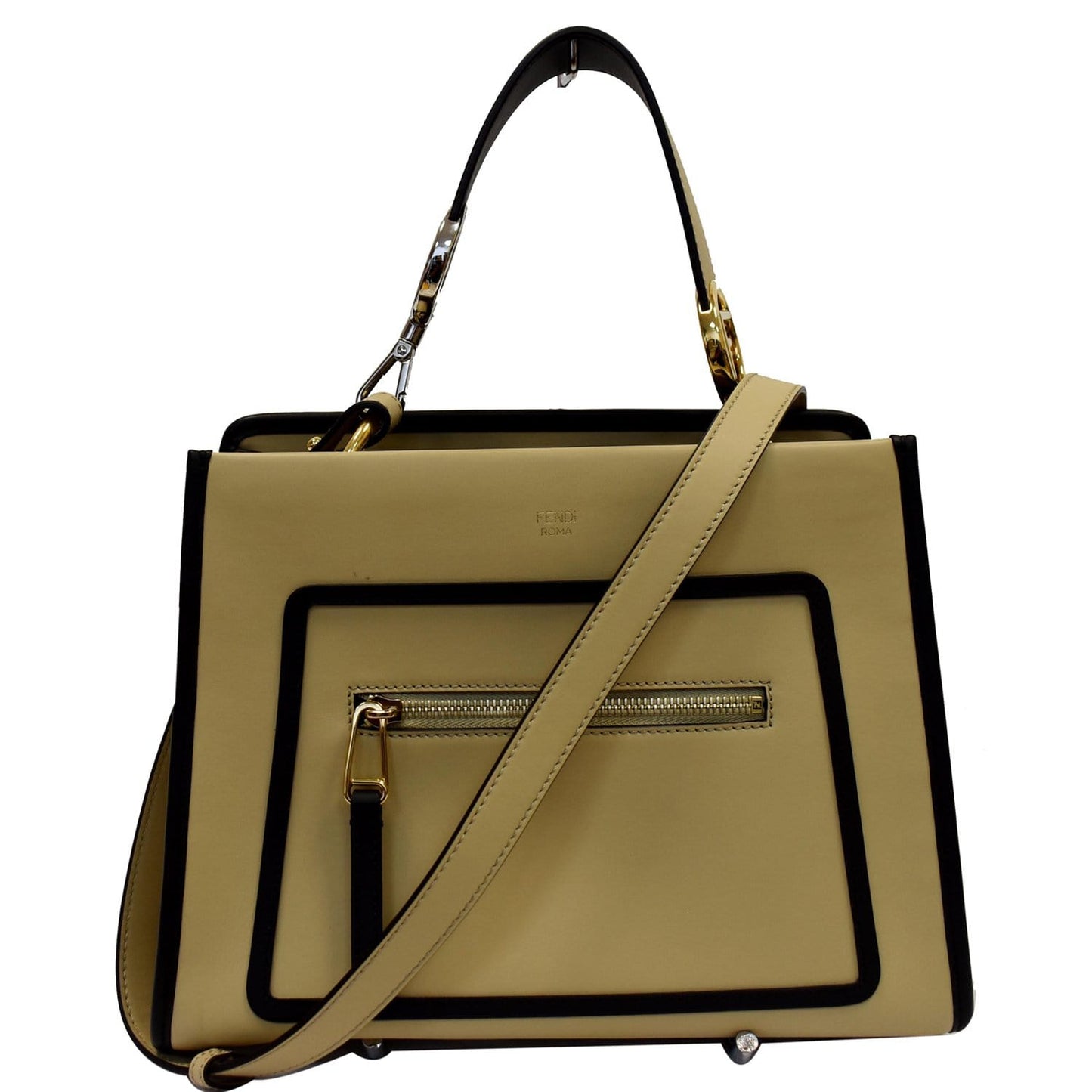 Fendi Runaway Tote Bag Leather Beige