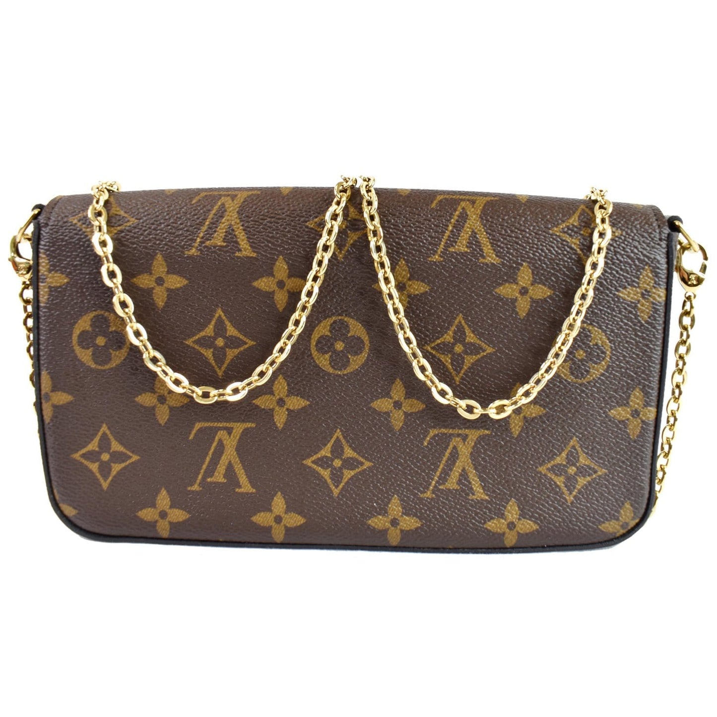 Louis Pochette Felicie Crossbody Bag Canvas Monogram Brown 3