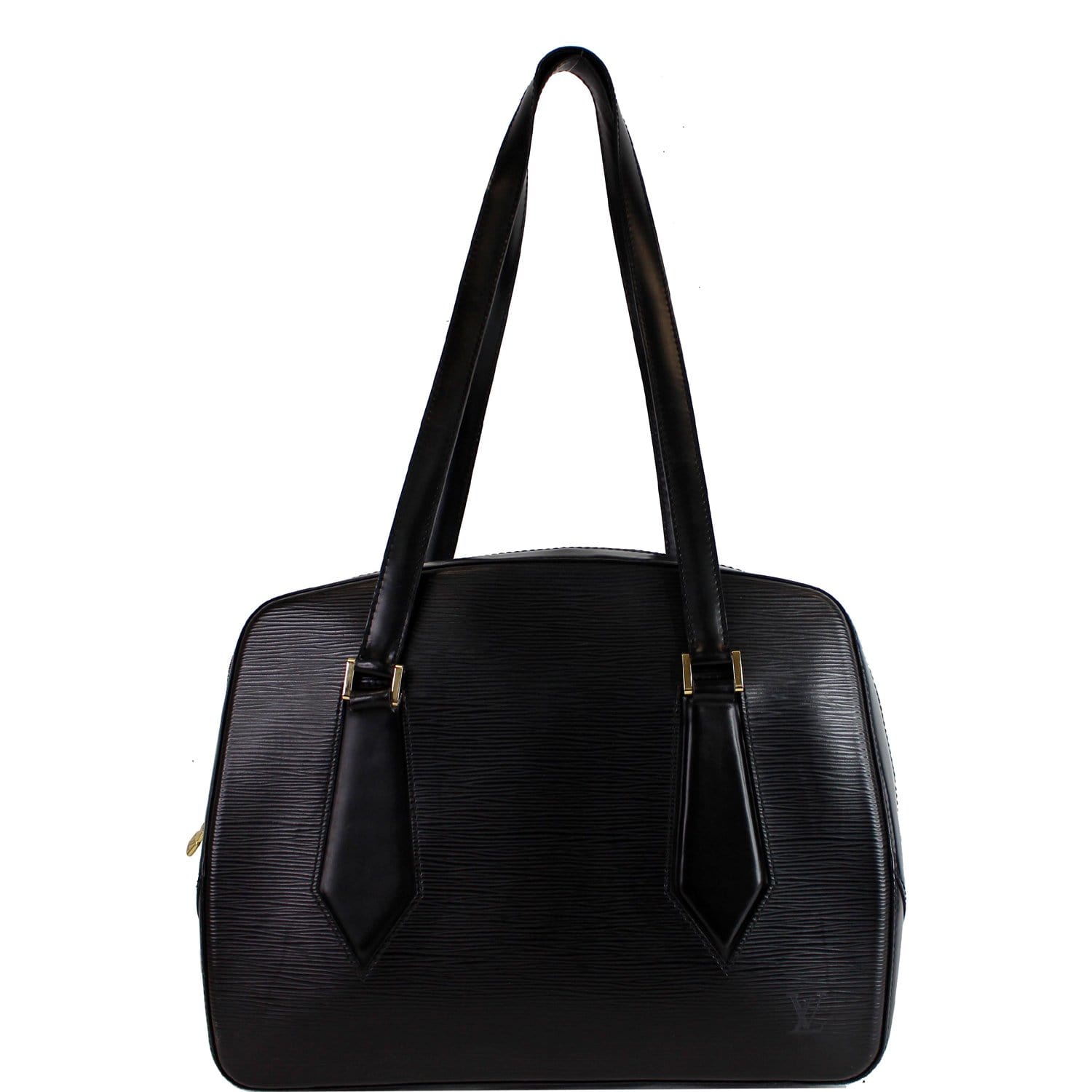 Louis Voltaire Epi Shoulder Bag Leather Black Black 1