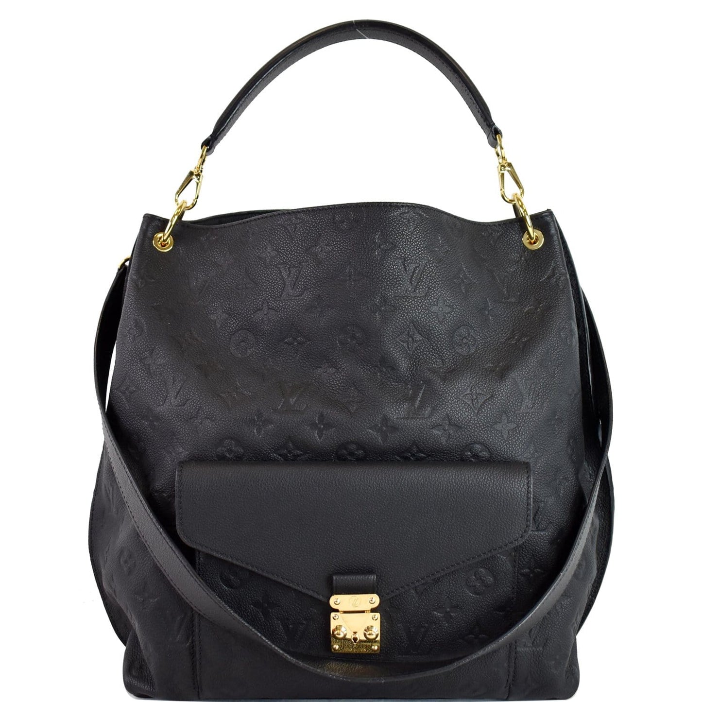 Louis Metis Hobo Empreinte Shoulder Bag Monogram Black