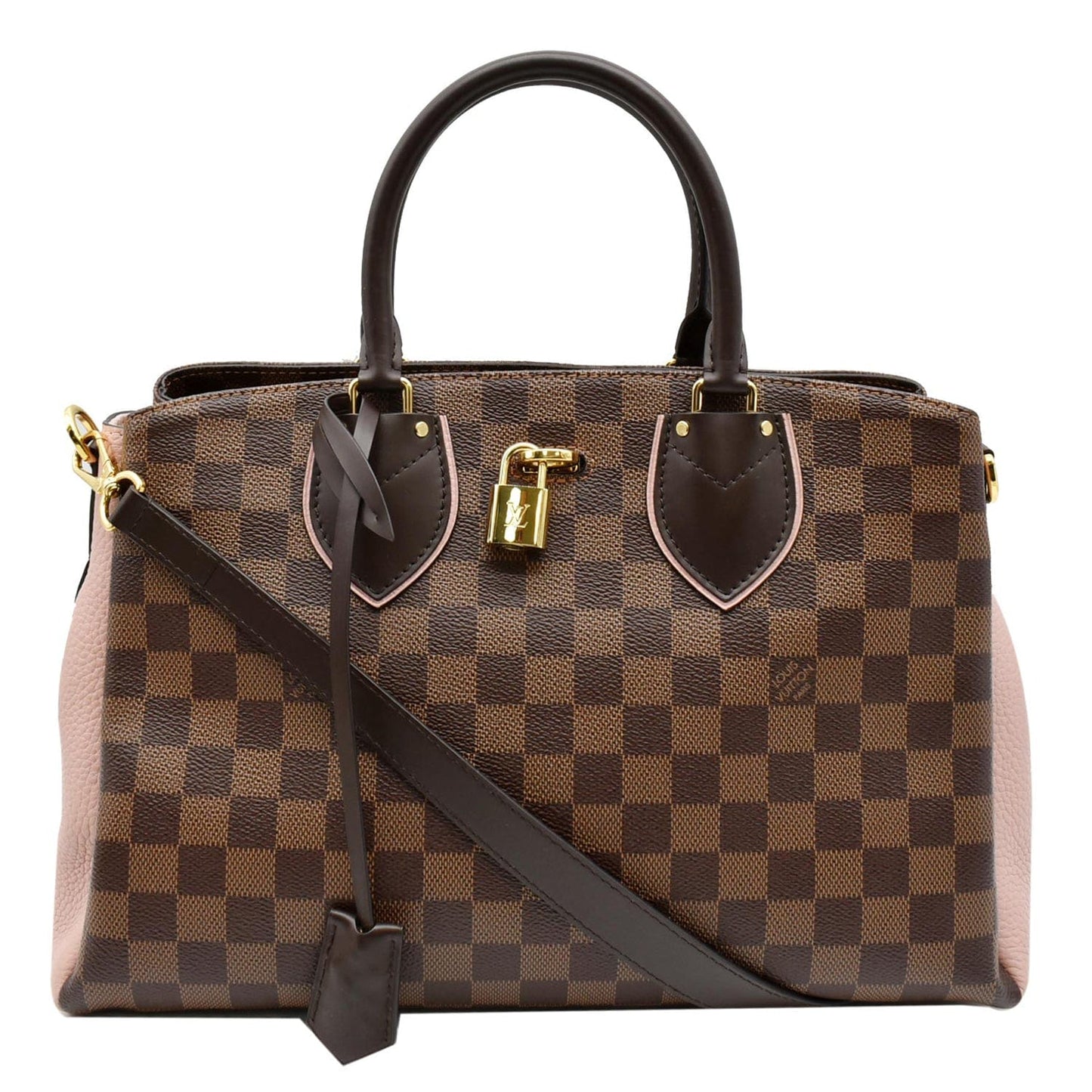 Louis Normandy Damier Ebene Shoulder Bag Magnolia Brown