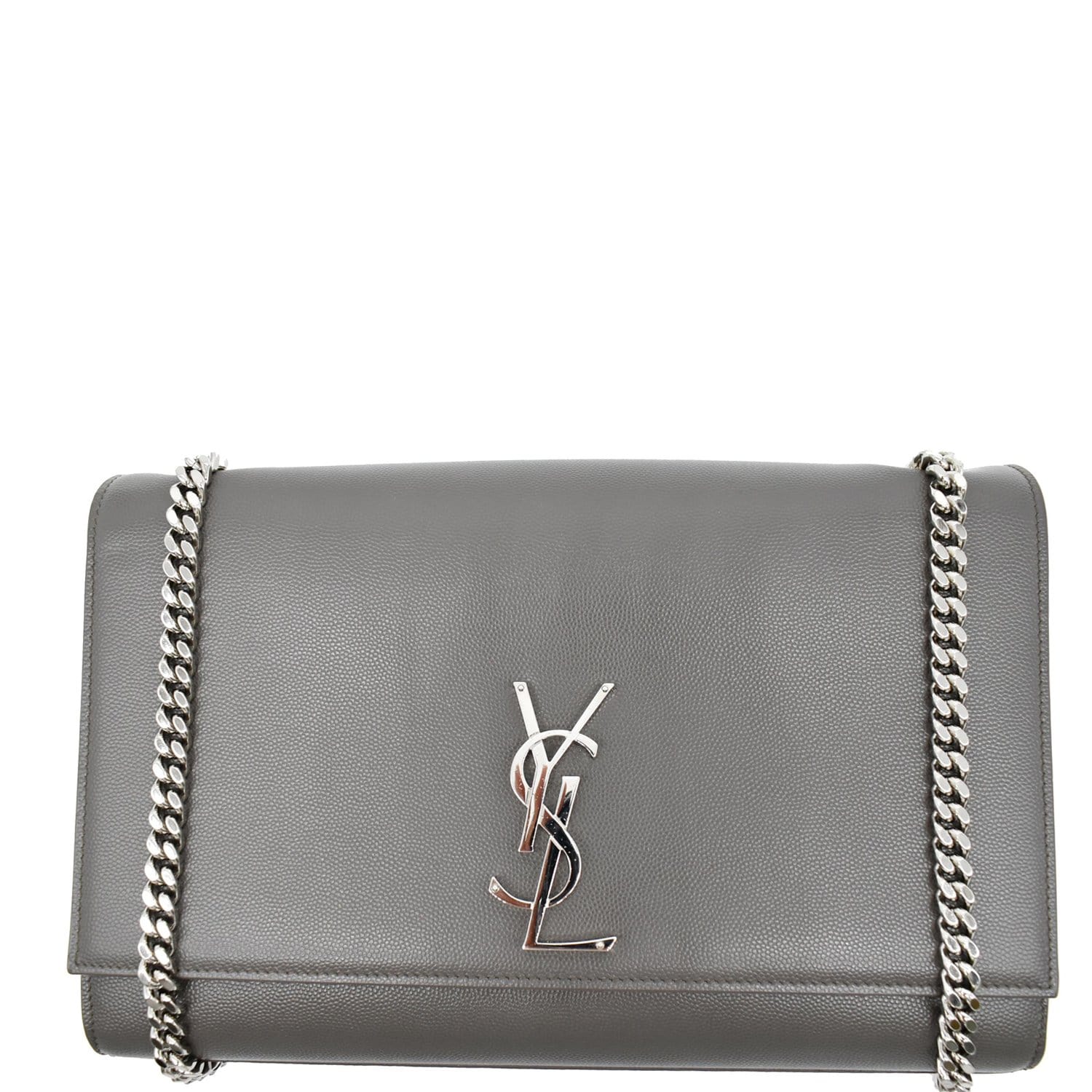 YSL Saint Laurent Saint Kate Grain De Poudre Shoulder Bag Leather Large