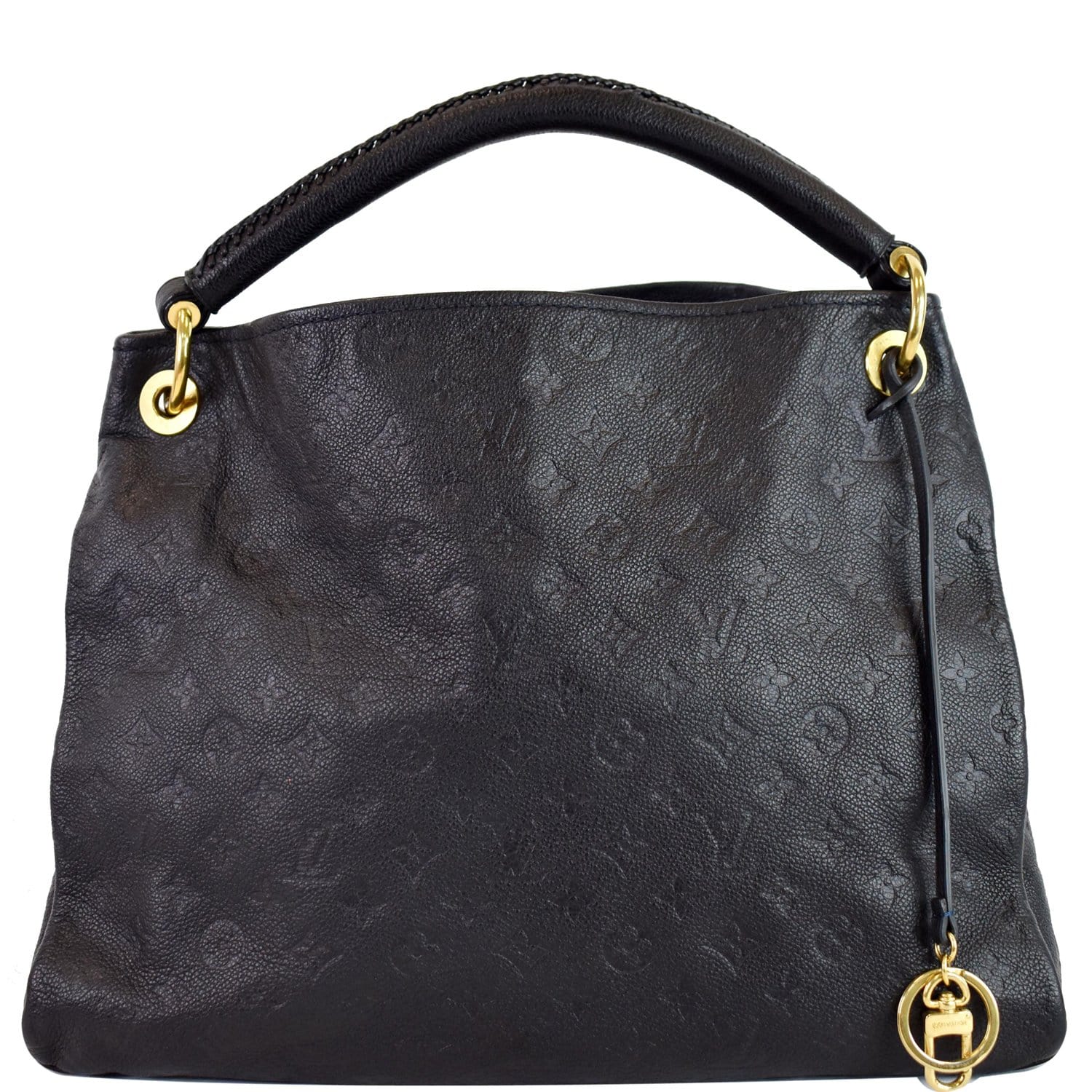 Louis Artsy Mm Empreinte Shoulder Bag Navy Leather