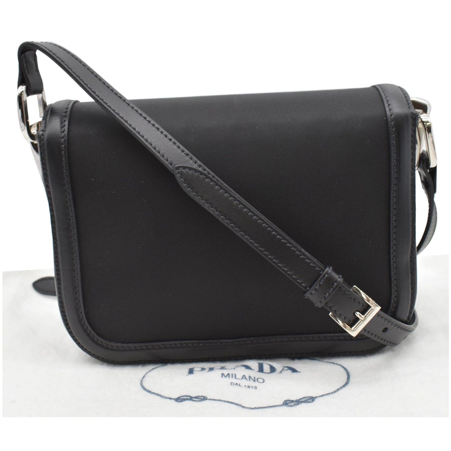 Prada Shoulder Bag Leather Nylon